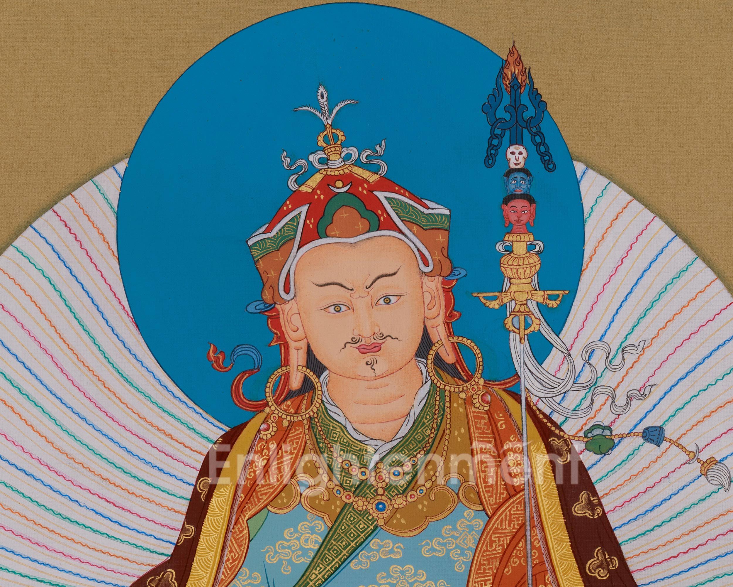 Guru Rinpoche Buddhist Art | Sacred Padmasambhava Thangka