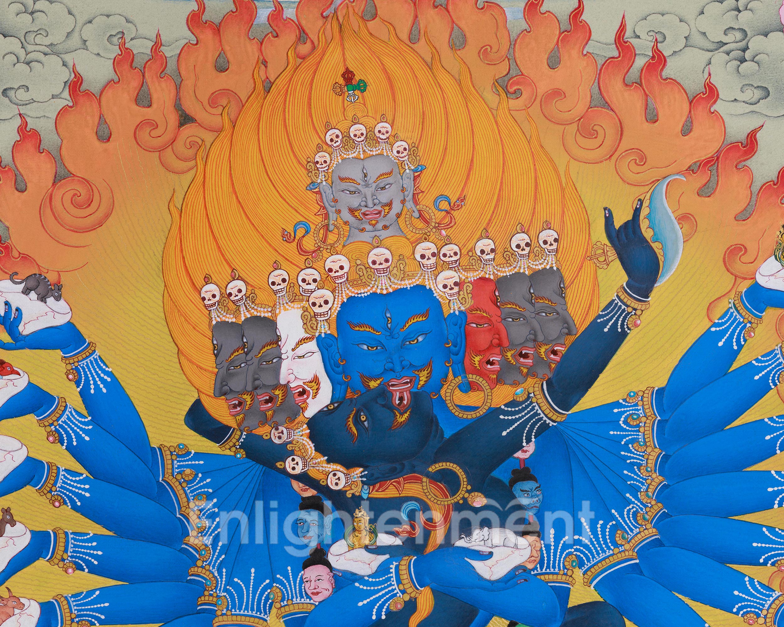 Authentic Hevajra Thangka | Symbol of Enlightened Union, Wisdom & Transformation