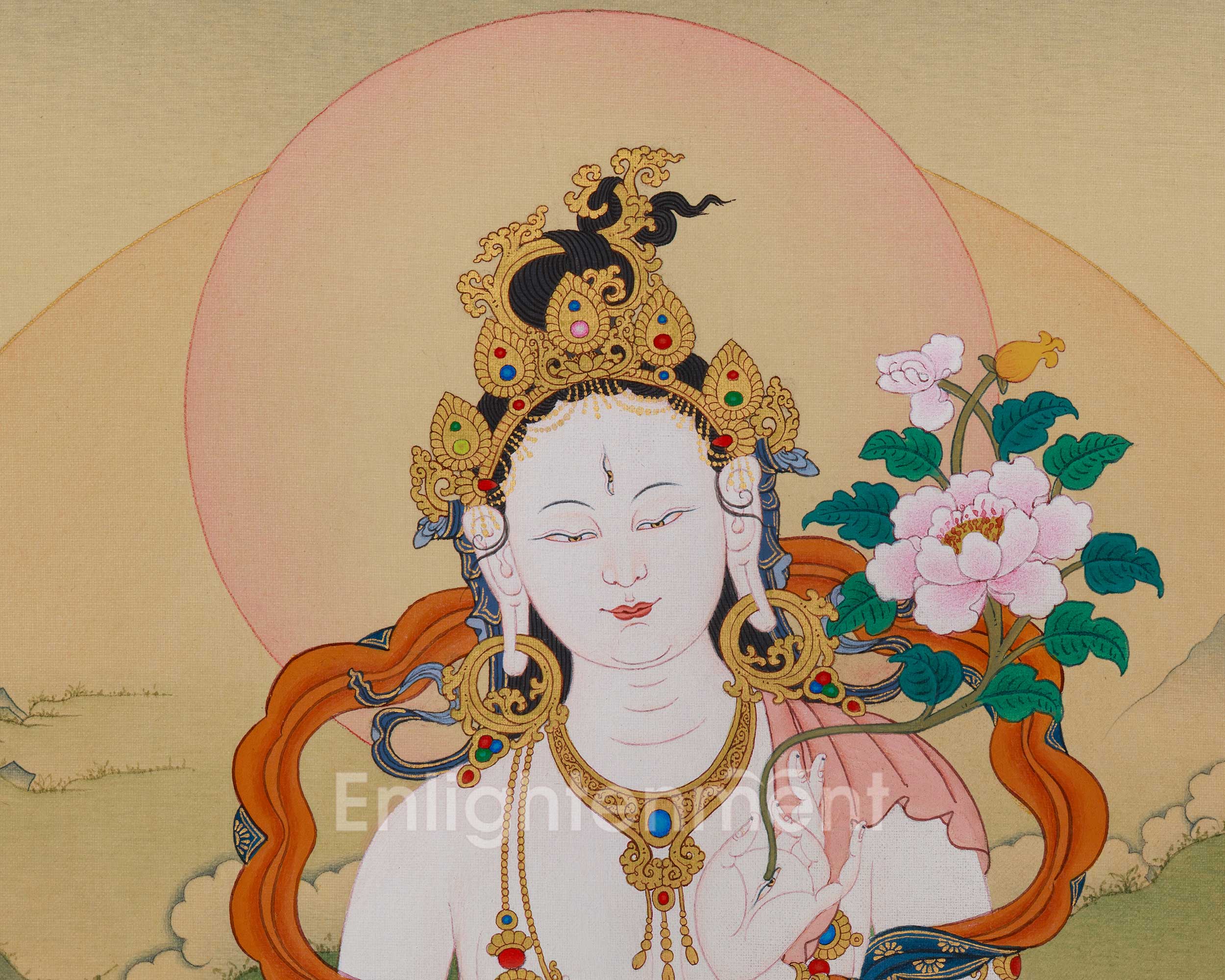 White Tara Healing and Longevity Art | Himalayan Buddhist Painting