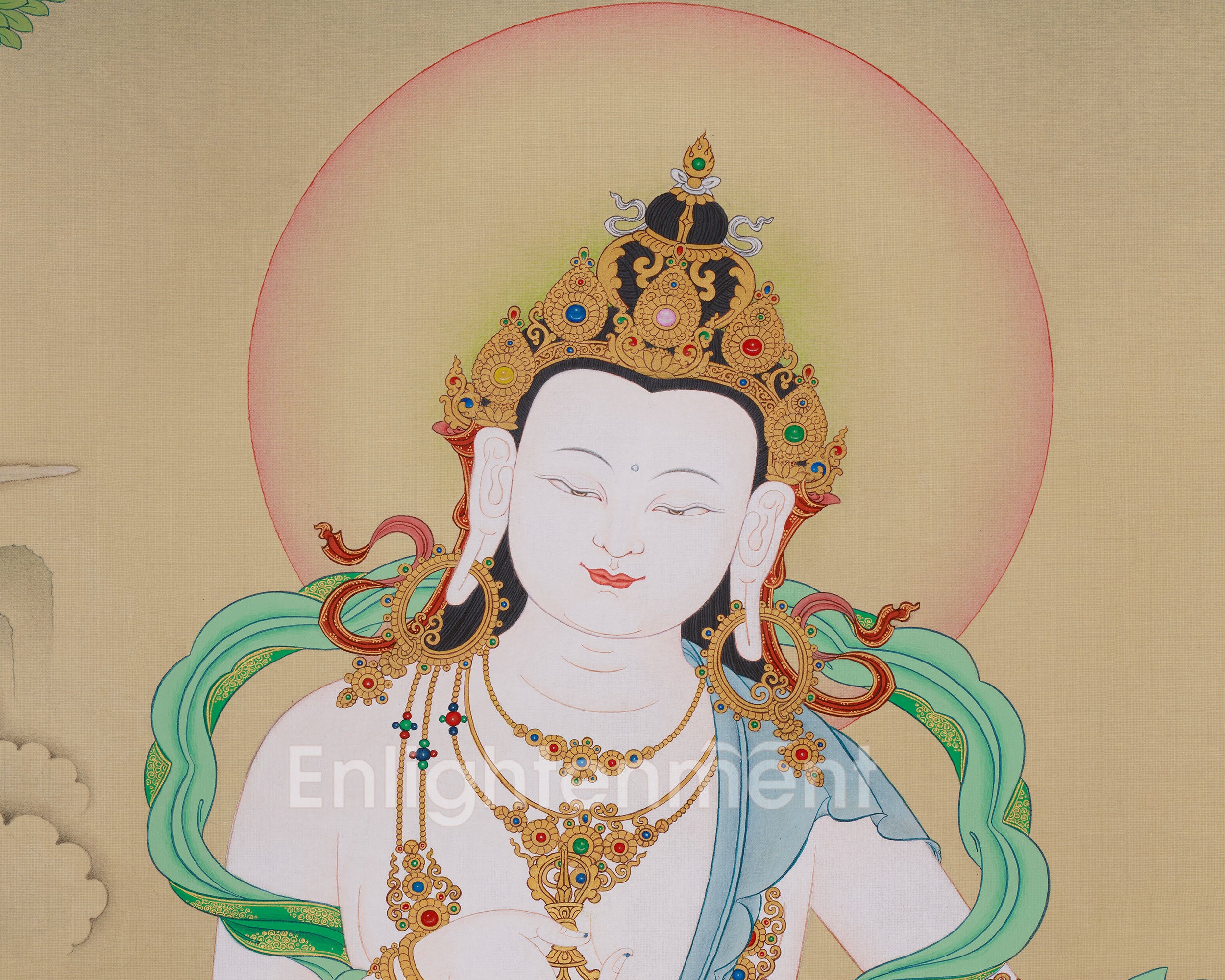 Traditional Vajrasattva Art | Dorje Sempa Thangka | Purification Deity