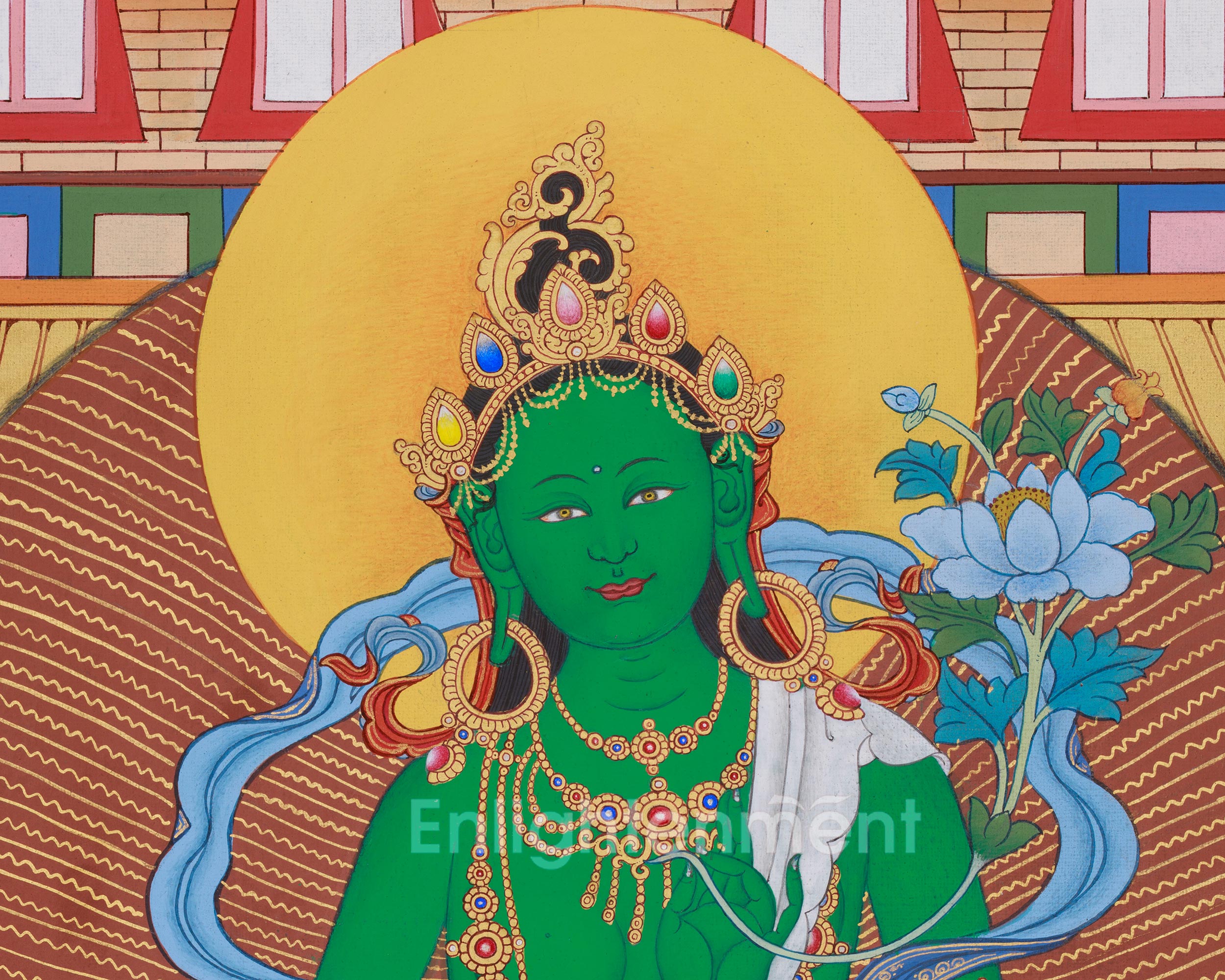 Sacred 21 Tara Bodhisattvas of Compassion | A Divine Thangka of Protection, Healing, and Wisdom