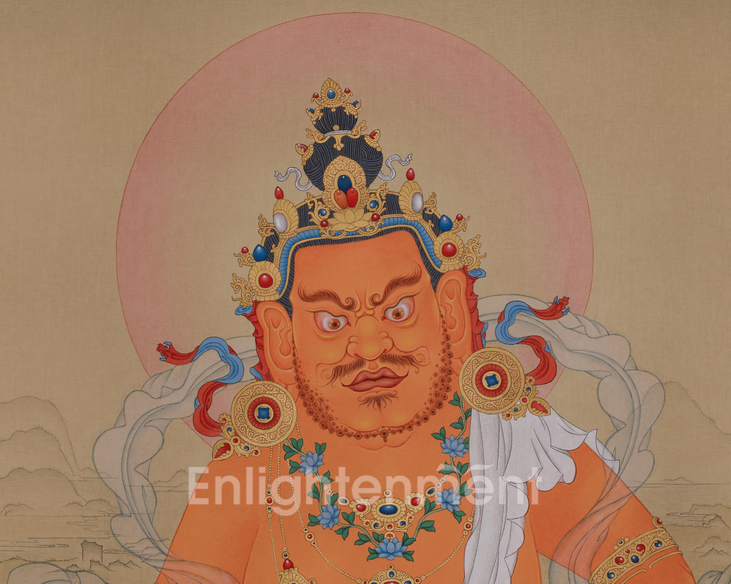 Sacred Dzambhala Prosperity Deity | Vajrayana Abundance Artwork