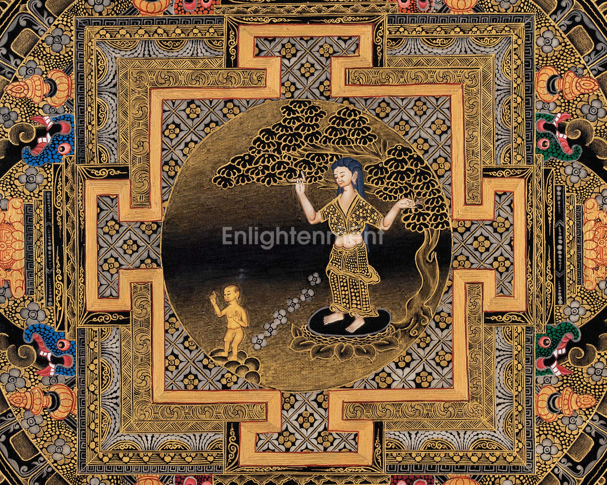 Mayadevi Wall Handing Mandala Thangka | Original Tibetan Painting