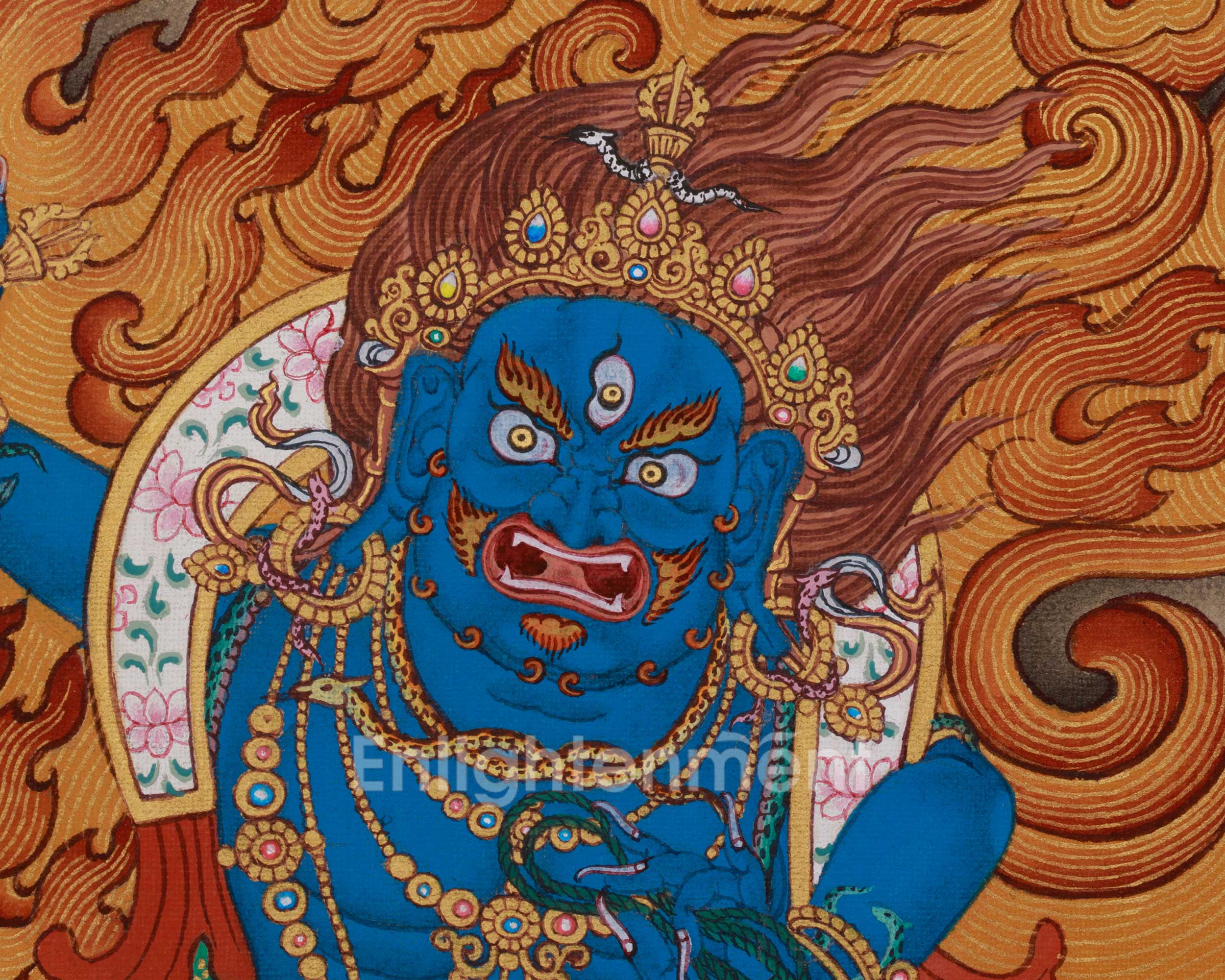 Holder of the Thunderbolt Vajrapani Thangka | The Ultimate Power of All Buddhas