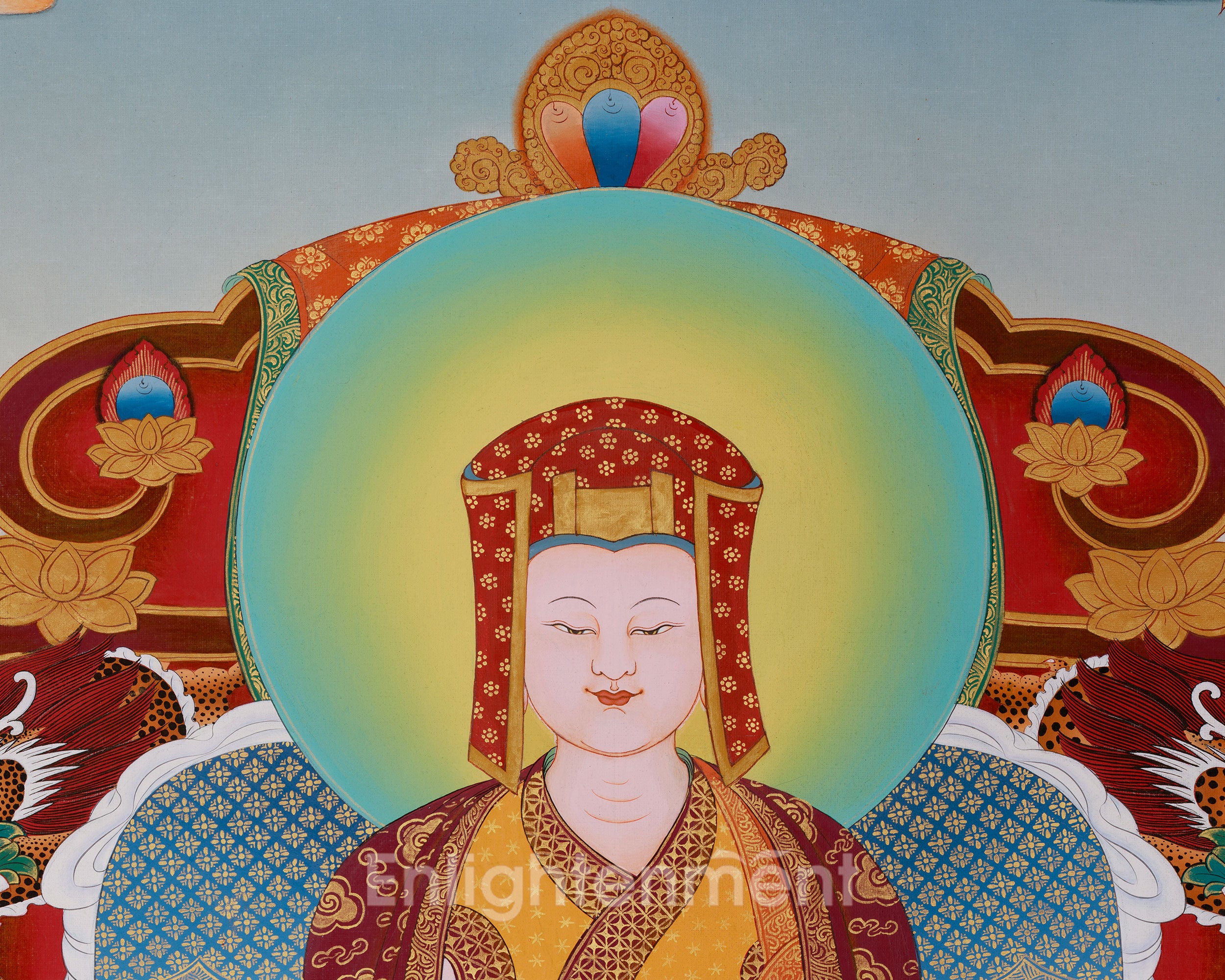 Traditional Thangka of Gompopa | Kagyu Lineage Master Buddhist Art