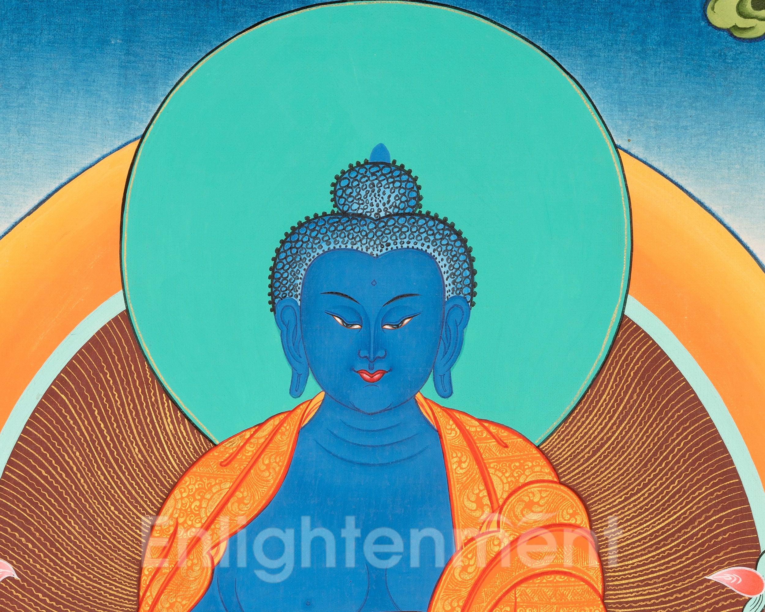 Blue Bhaisajyaguru Thangka | A Symbol of Compassion and Healing