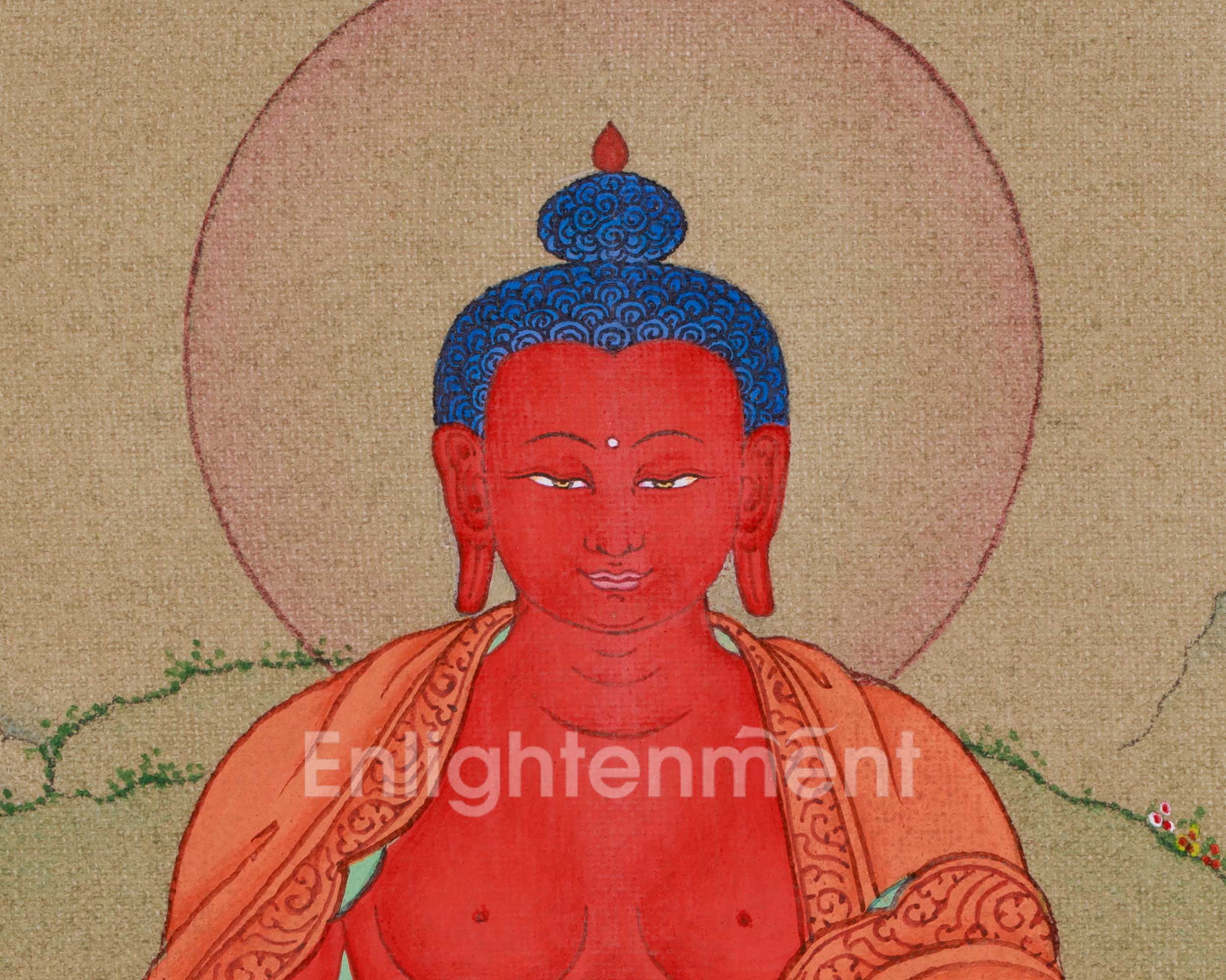 Himalayan Amitabha Buddha Thangka | Buddha of Infinite Light