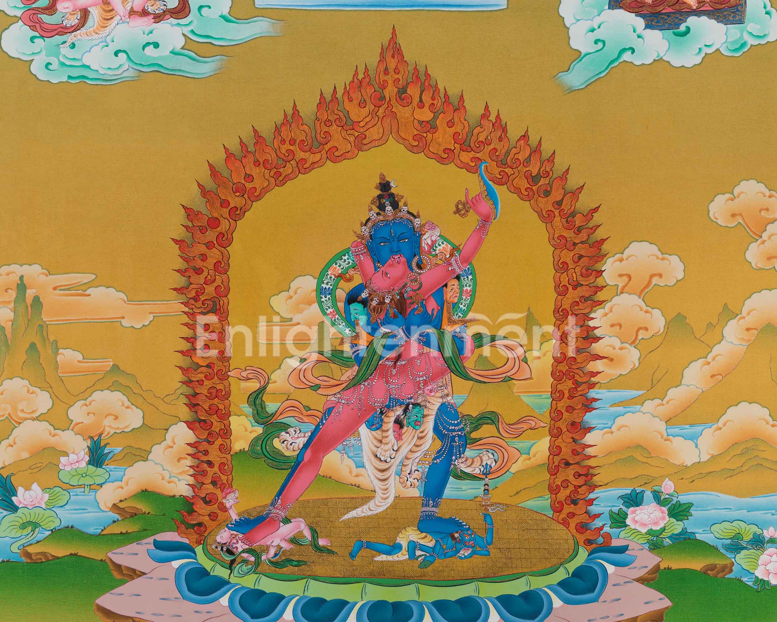 Hand Painted Chakrasamvara Thangka Art | Tibetan Buddhism Art | Sacred Symbol For Energy