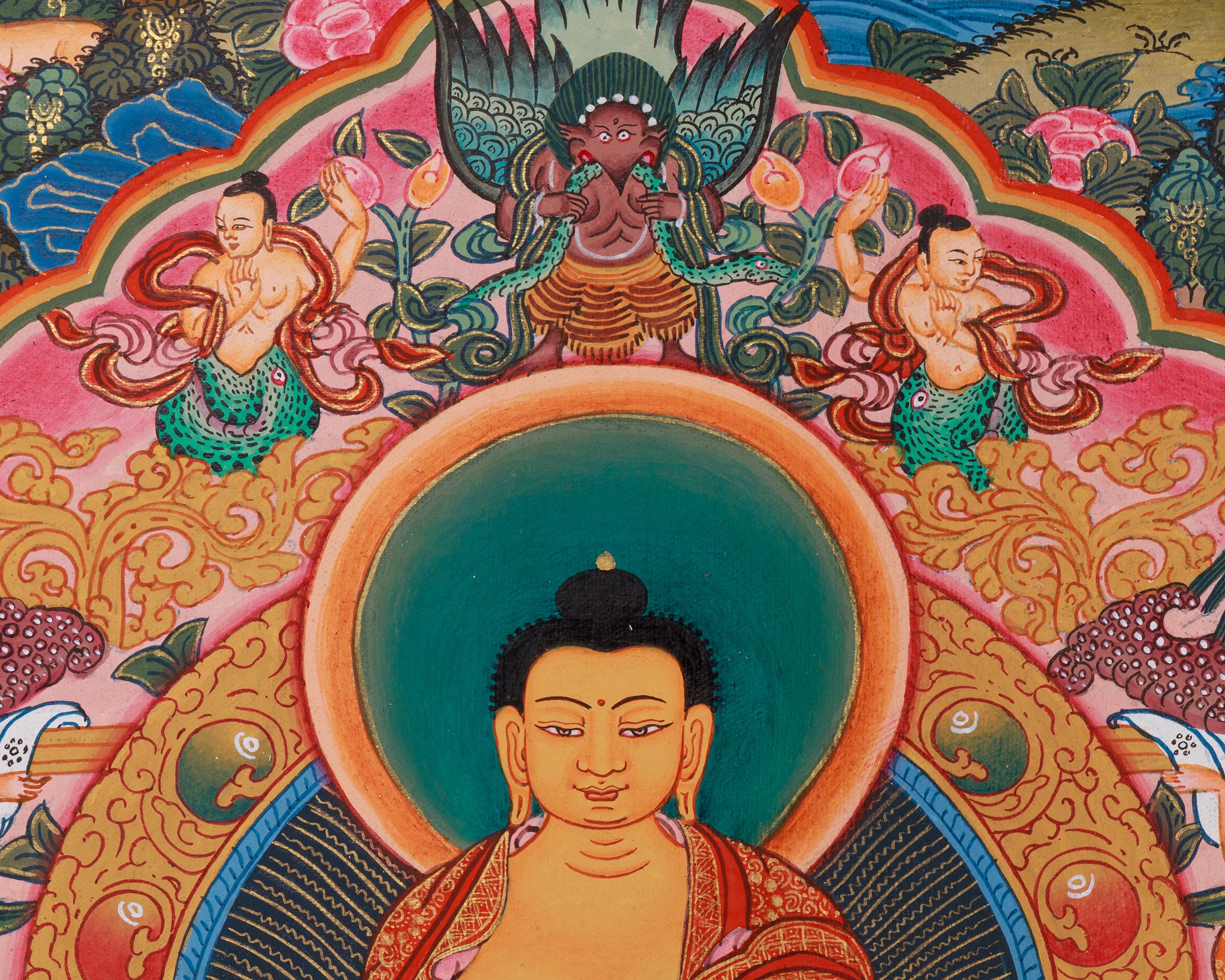 Exquisite Buddha's Life Story Thangka | A Meditative Guide to Enlightenment