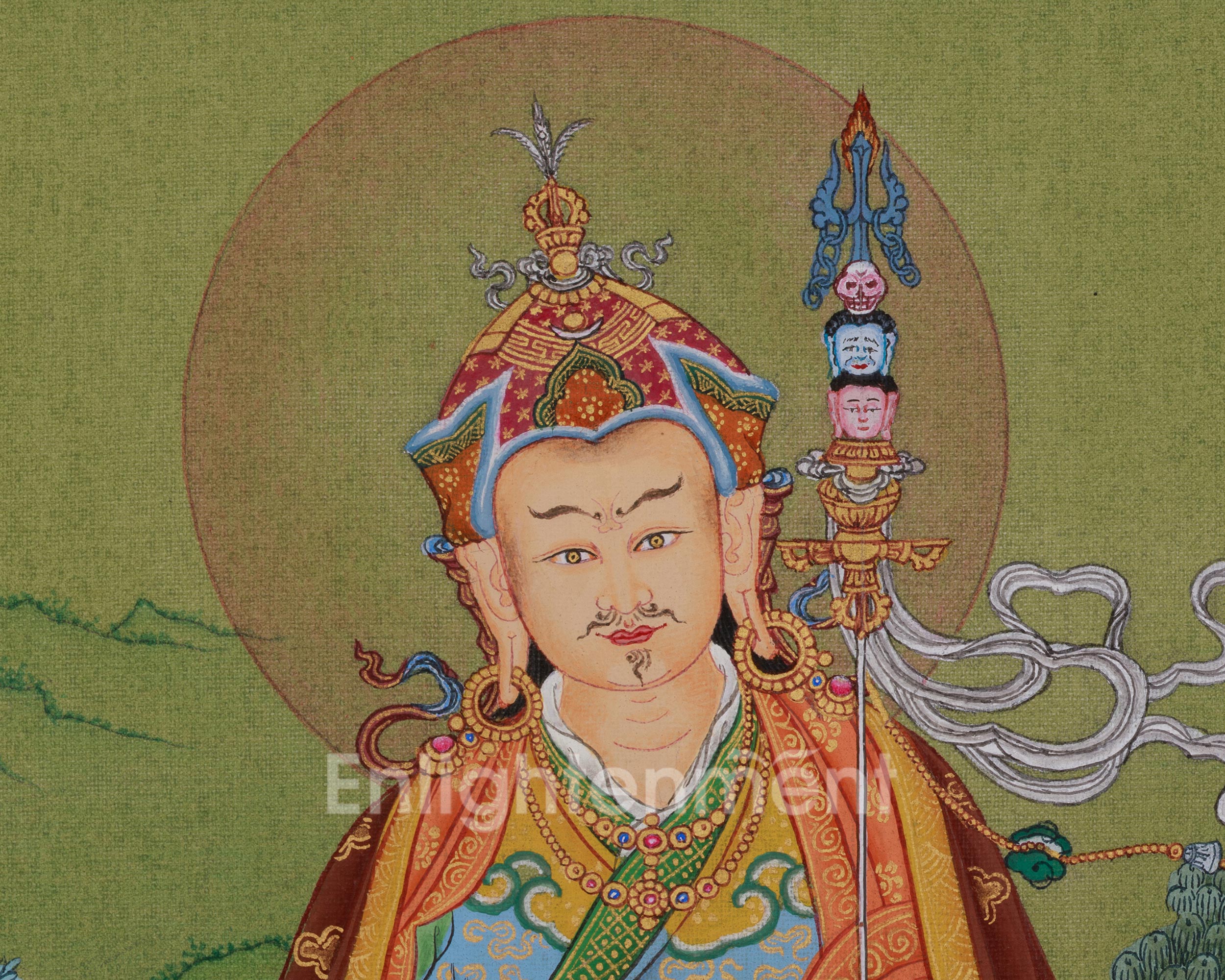 Wisdom Deity Guru Rinpoche Thangka | The Lotus Born Master