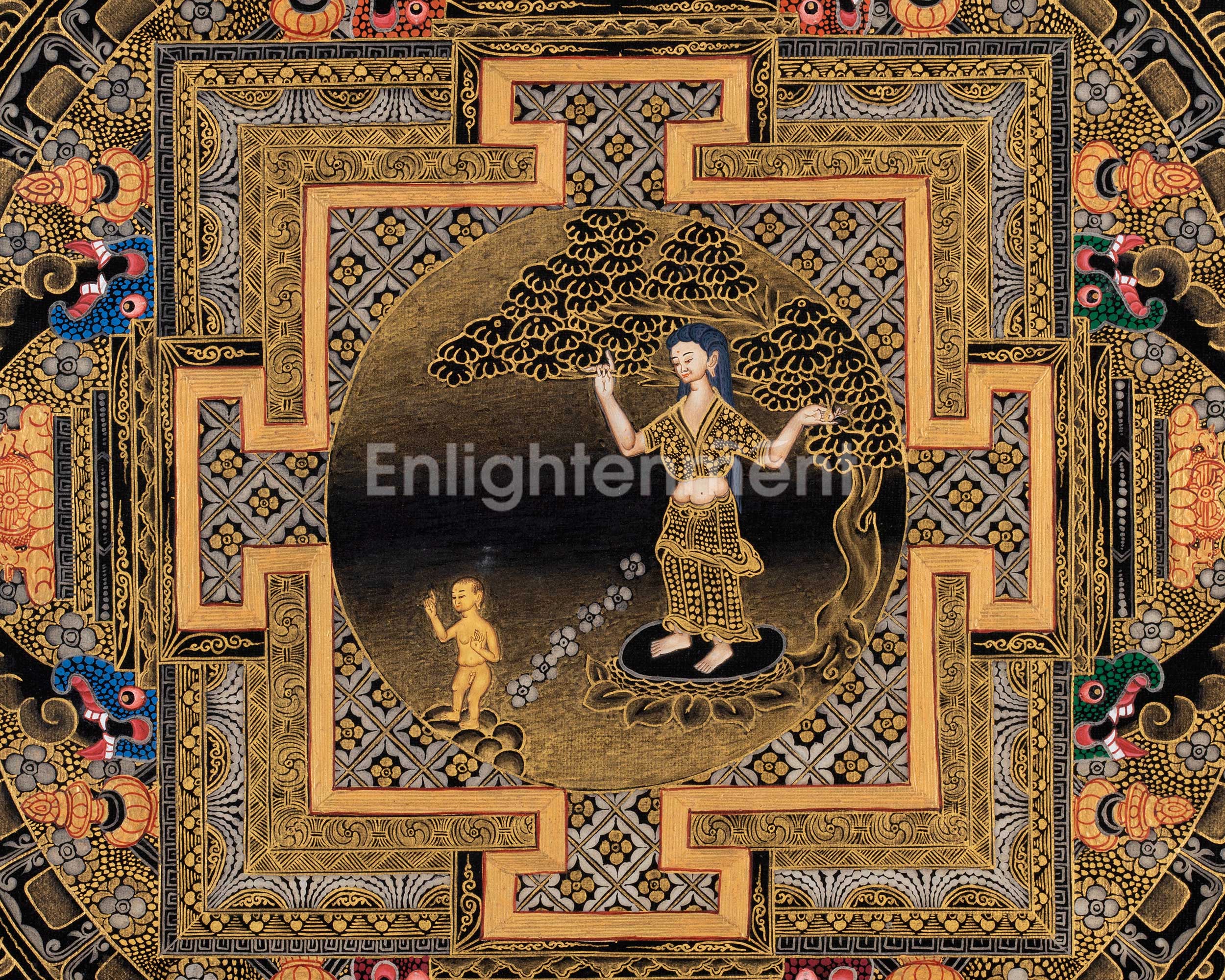 Mayadevi Wall Handing Mandala Thangka | Original Tibetan Painting