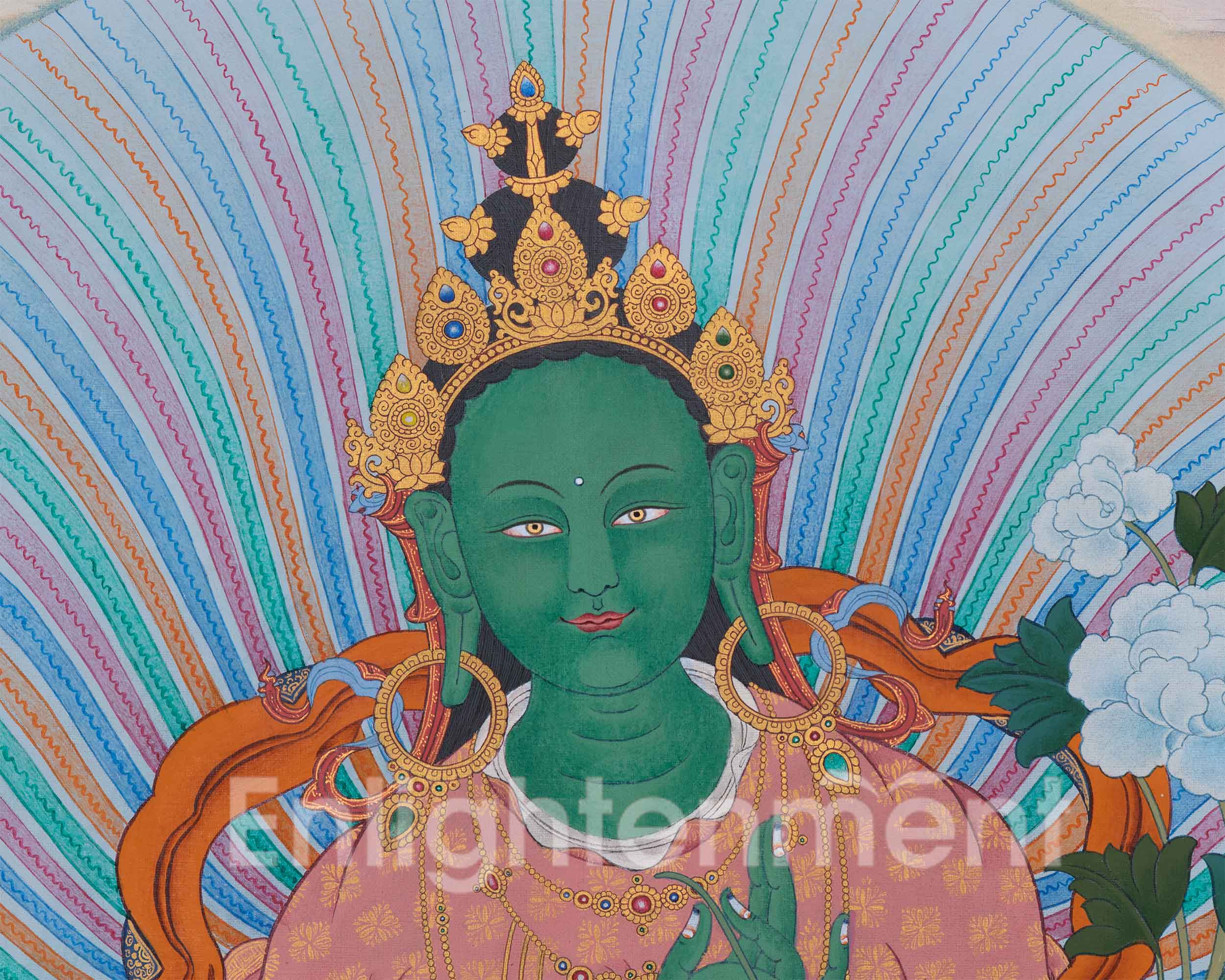 Exclusive Traditional 21 Tara Thangka | Goddesses of Compassion and Protection | Religious Artwork
