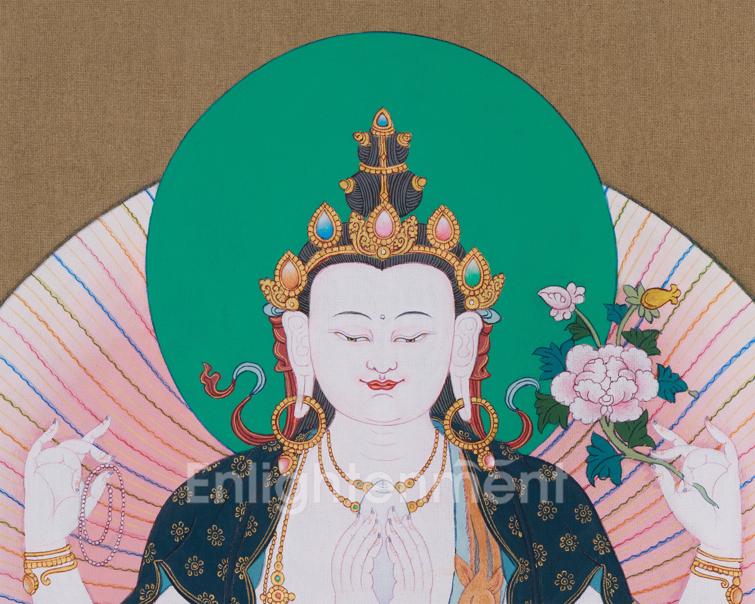 Four-Armed Avalokiteshvara, The Bodhisattva of Infinite Compassion | Karma Gadri Artistry