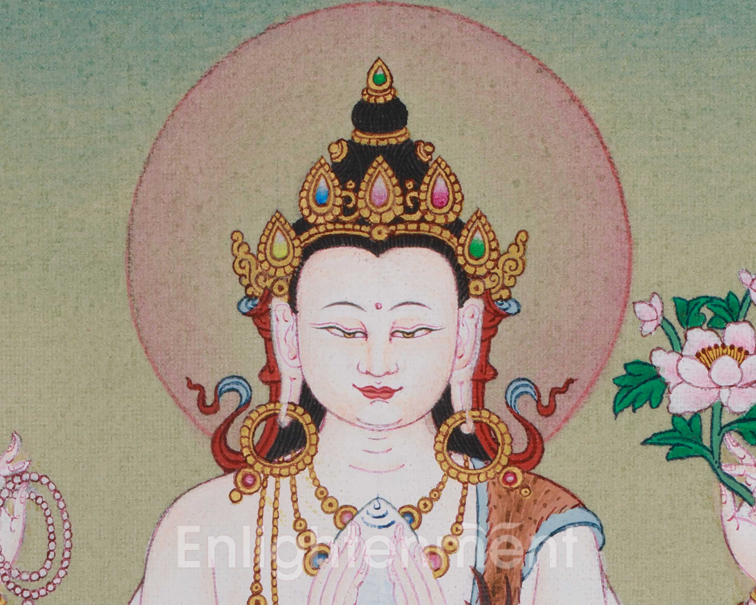 Chenrezig Sacred Art | Avalokiteshvara Thangka | Compassionate Deity