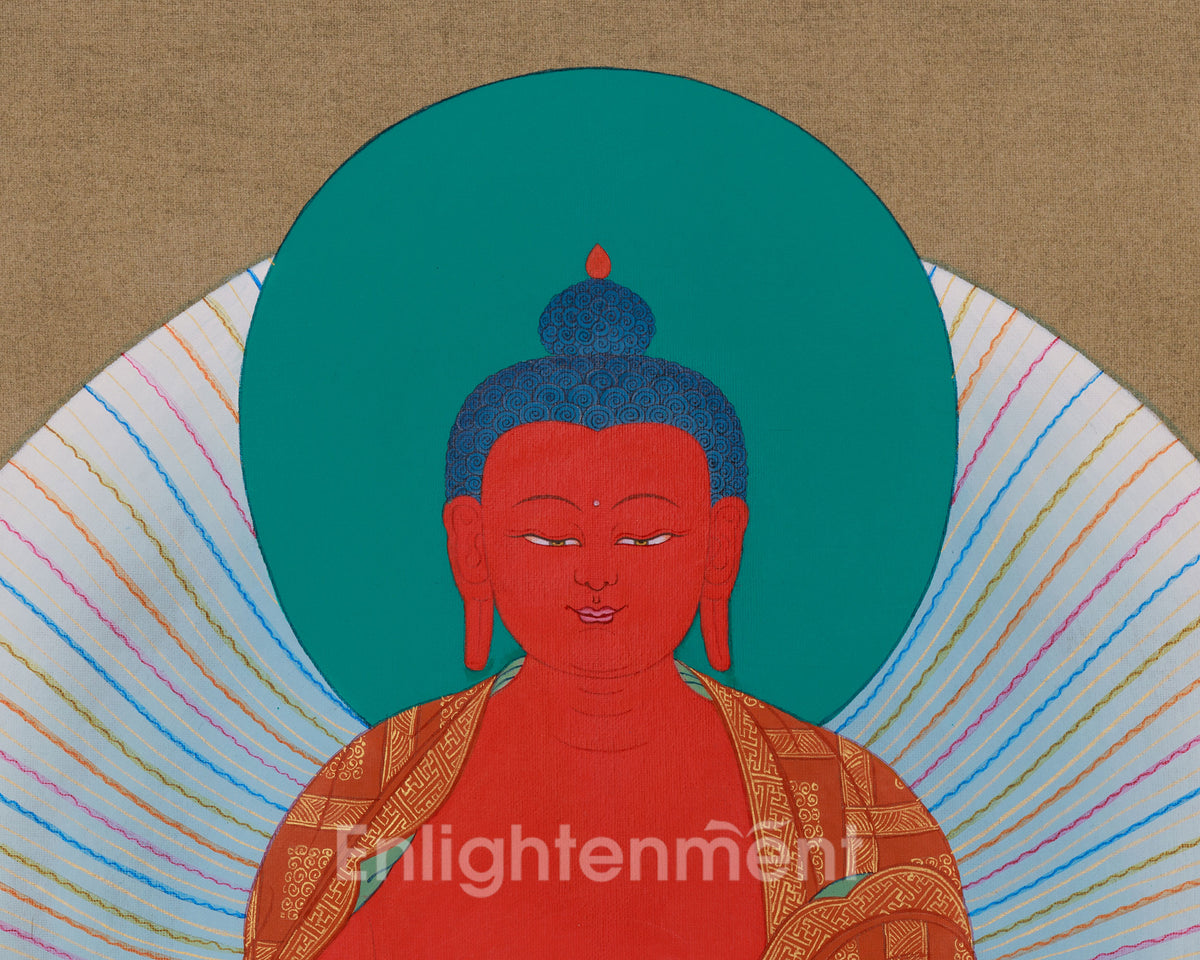 Pure Land Buddha Amitabha Thangka | Om Ami Dewa Hrih