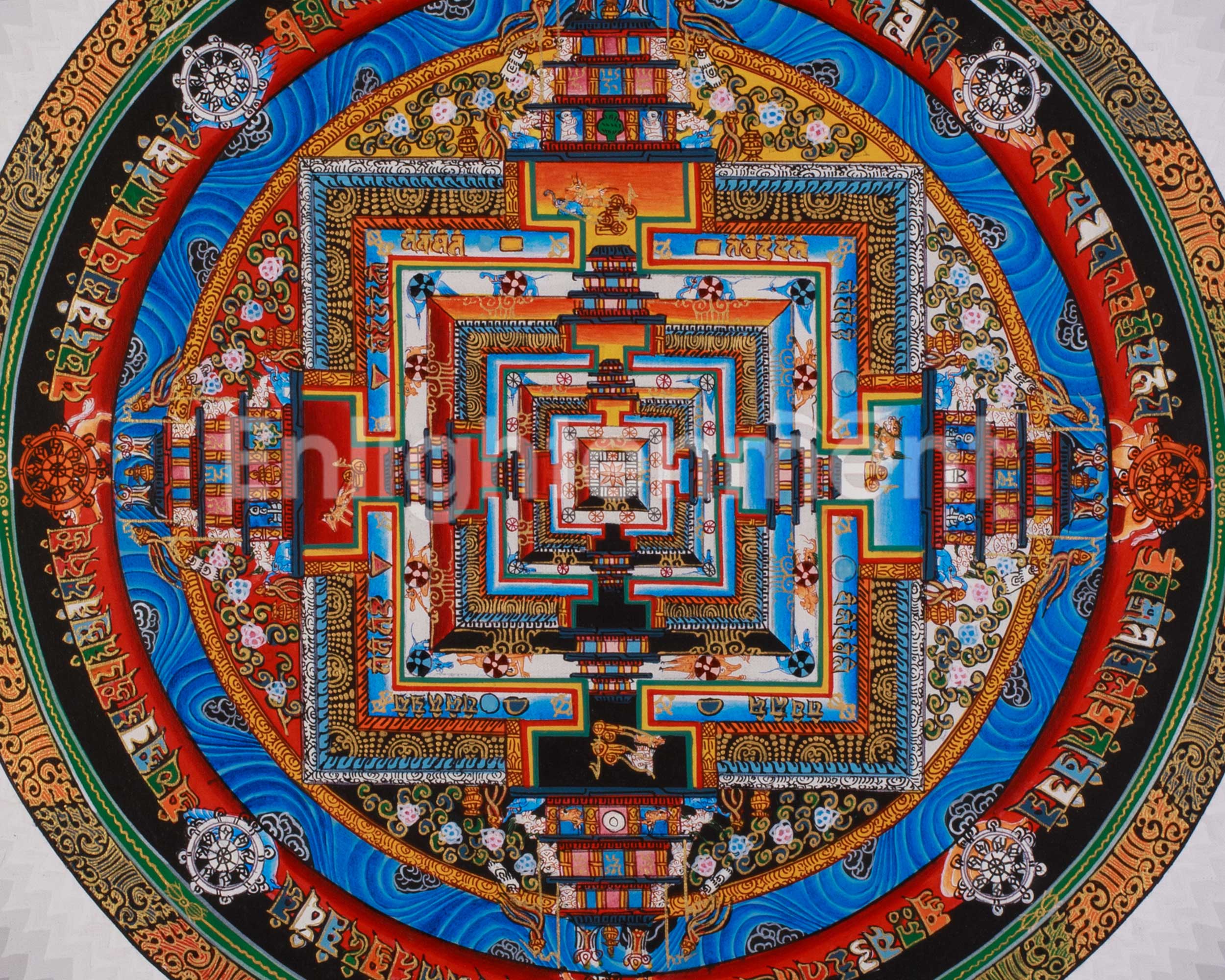 Kalachakra Mandala Spiritual Art | Sacred Tibetan Buddhist Meditation Artwork