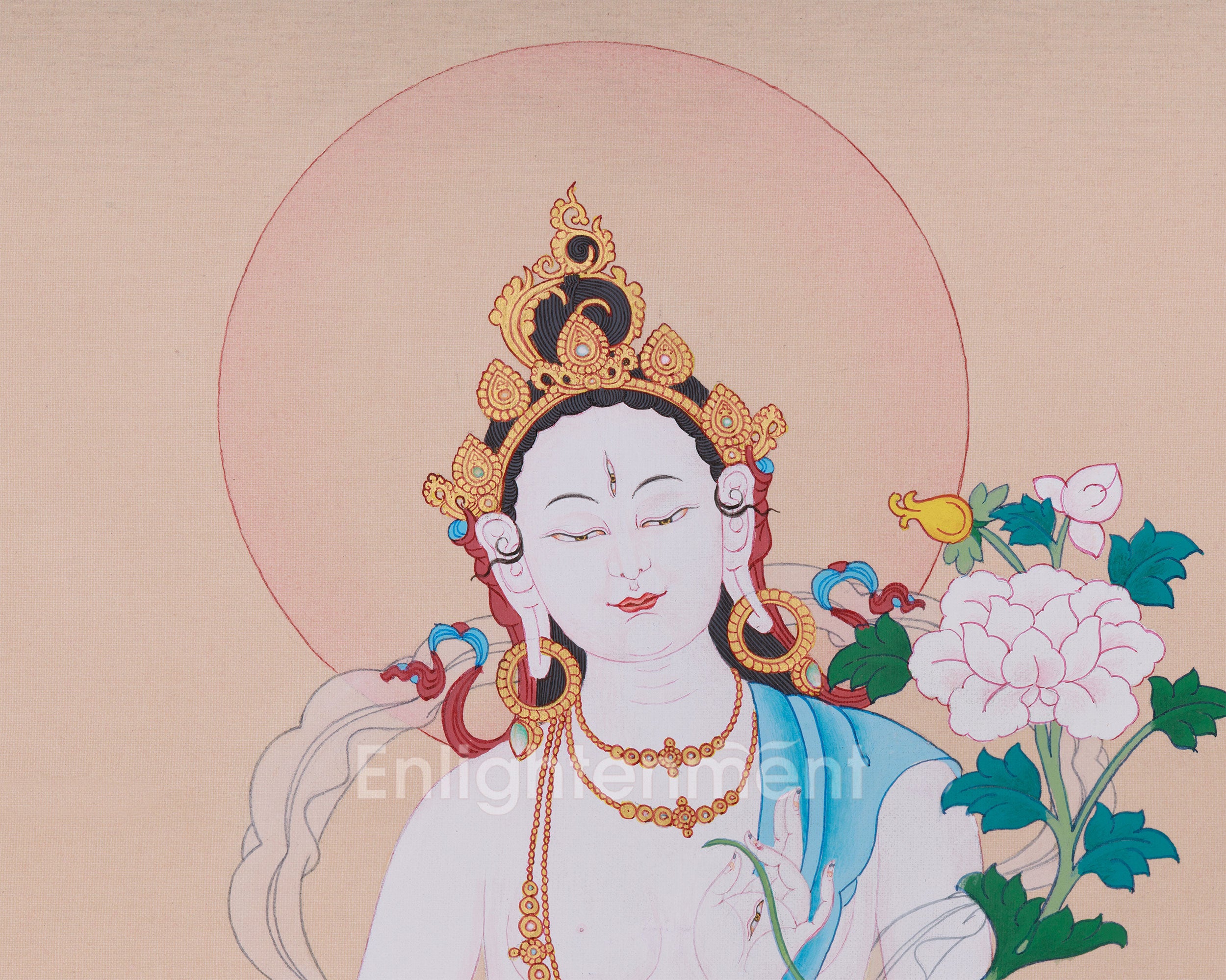 Longevity Goddess, White Tara Thangka | Deity of Healing and Compassion