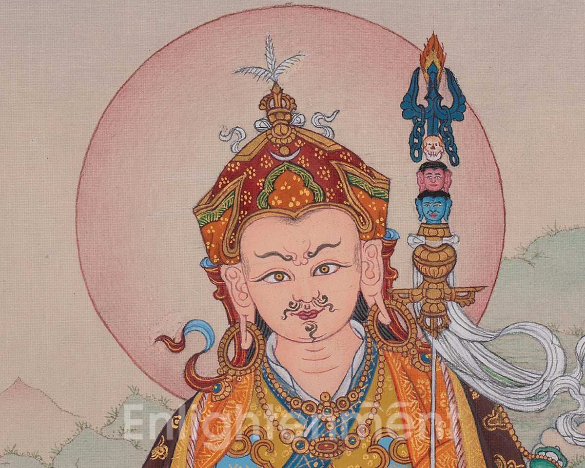 Guru Rinpoche Embodiment of Three Kayas Thangka | Padmasambhava Art