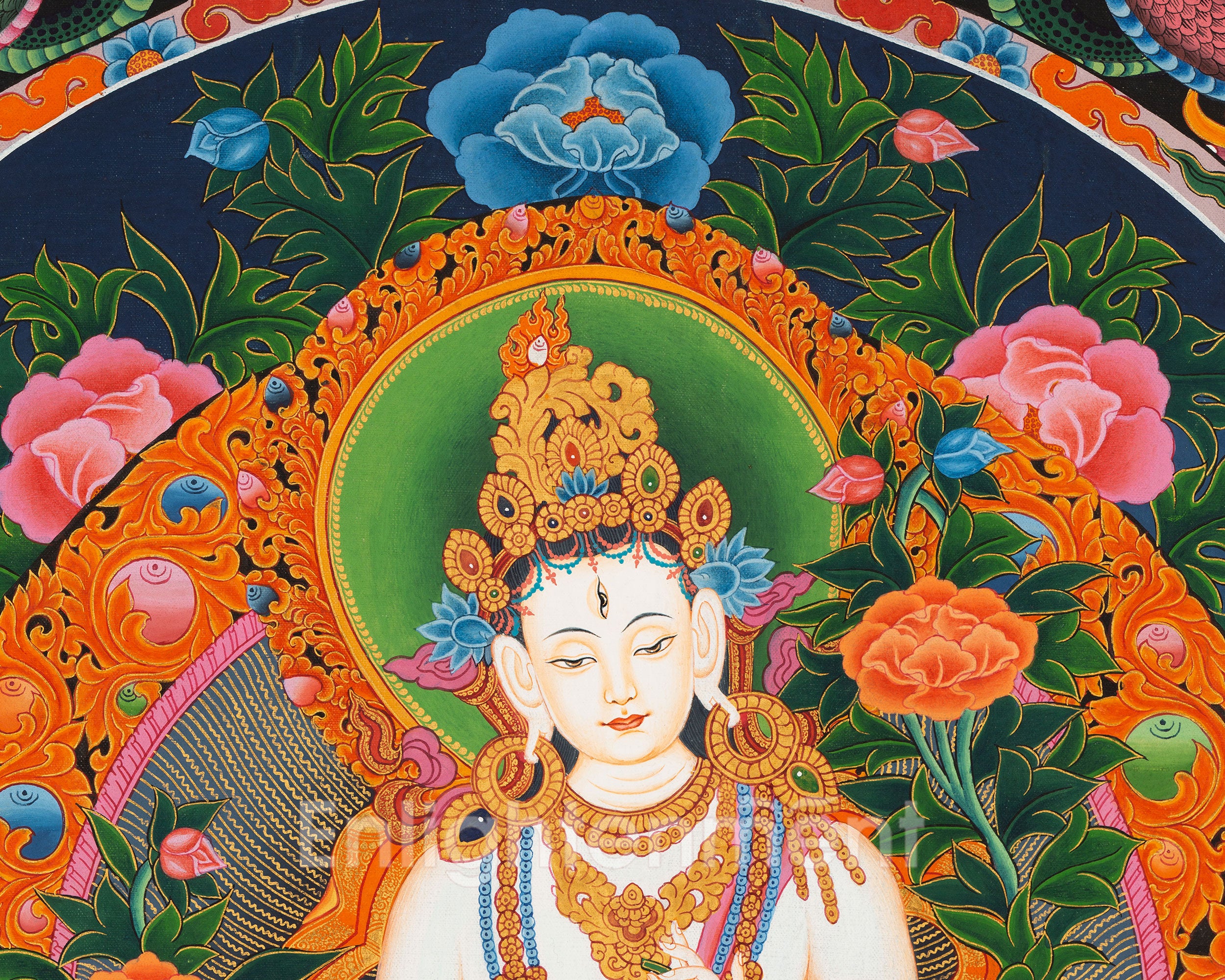 White Tara Artwork | Sacred Symbol of Healing and Longevity