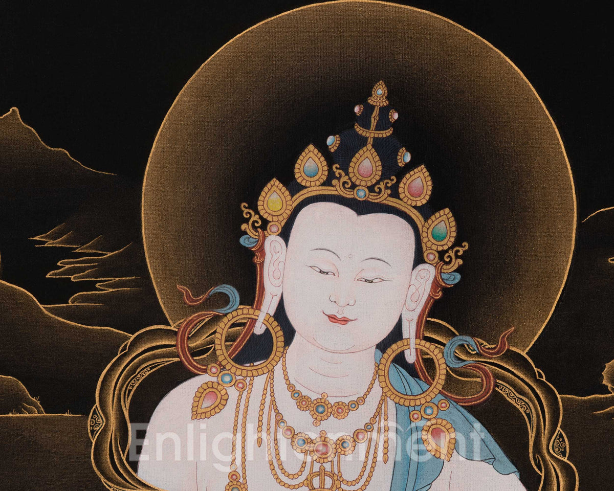 Hand-Painted Vajrasattva Art | The Buddha of Purification | Dorje Sempa