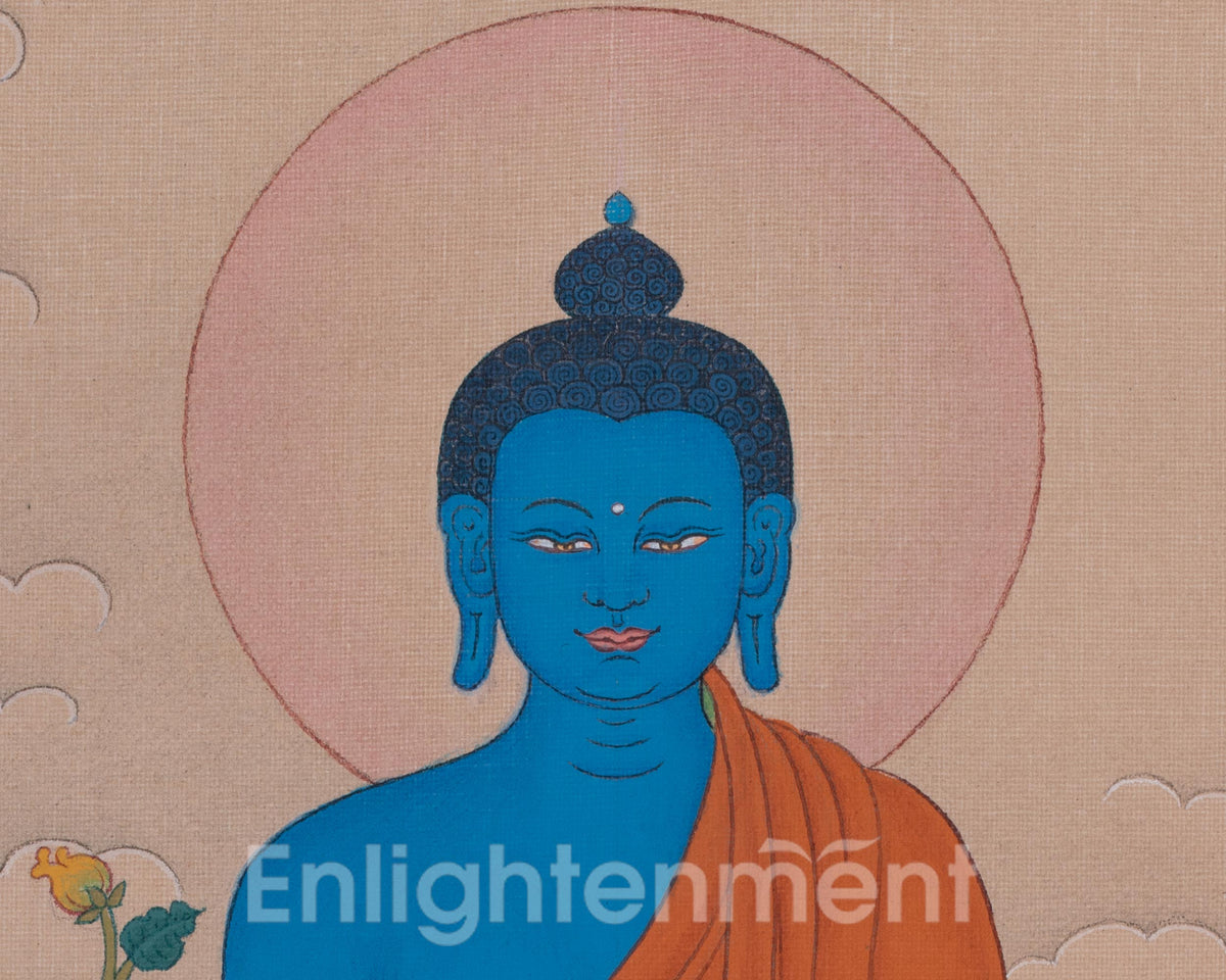 Medicine Buddha Traditional Art | Bhaisajyaguru Thangka | Tibetan Buddhism Artwork