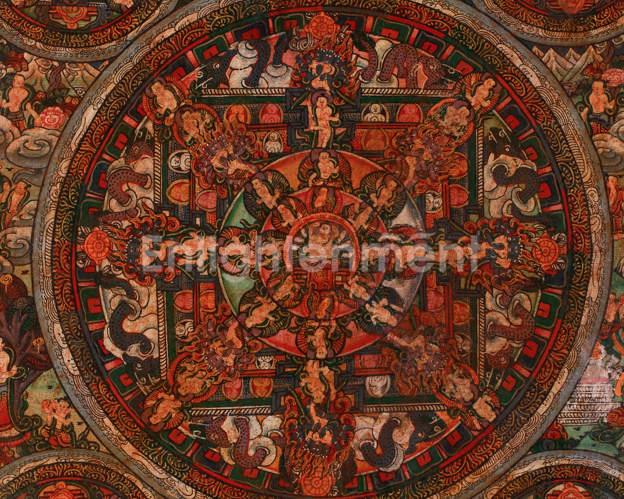 Original Deity Mandala Thangka | Vajrayana Mandala Painting