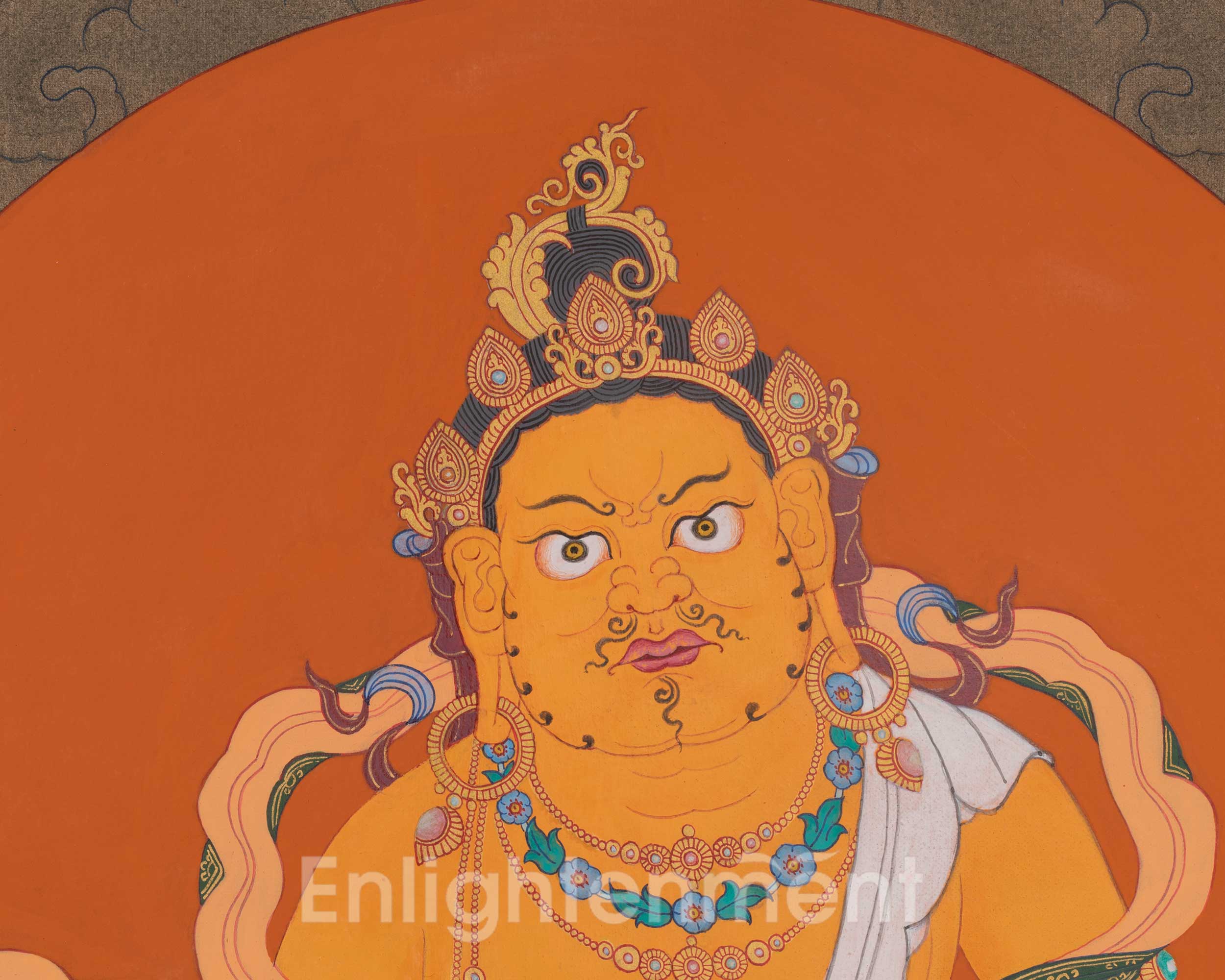 Dzambhala Sacred Art | Wealth Deity | Himalayan Prosperity Artwork