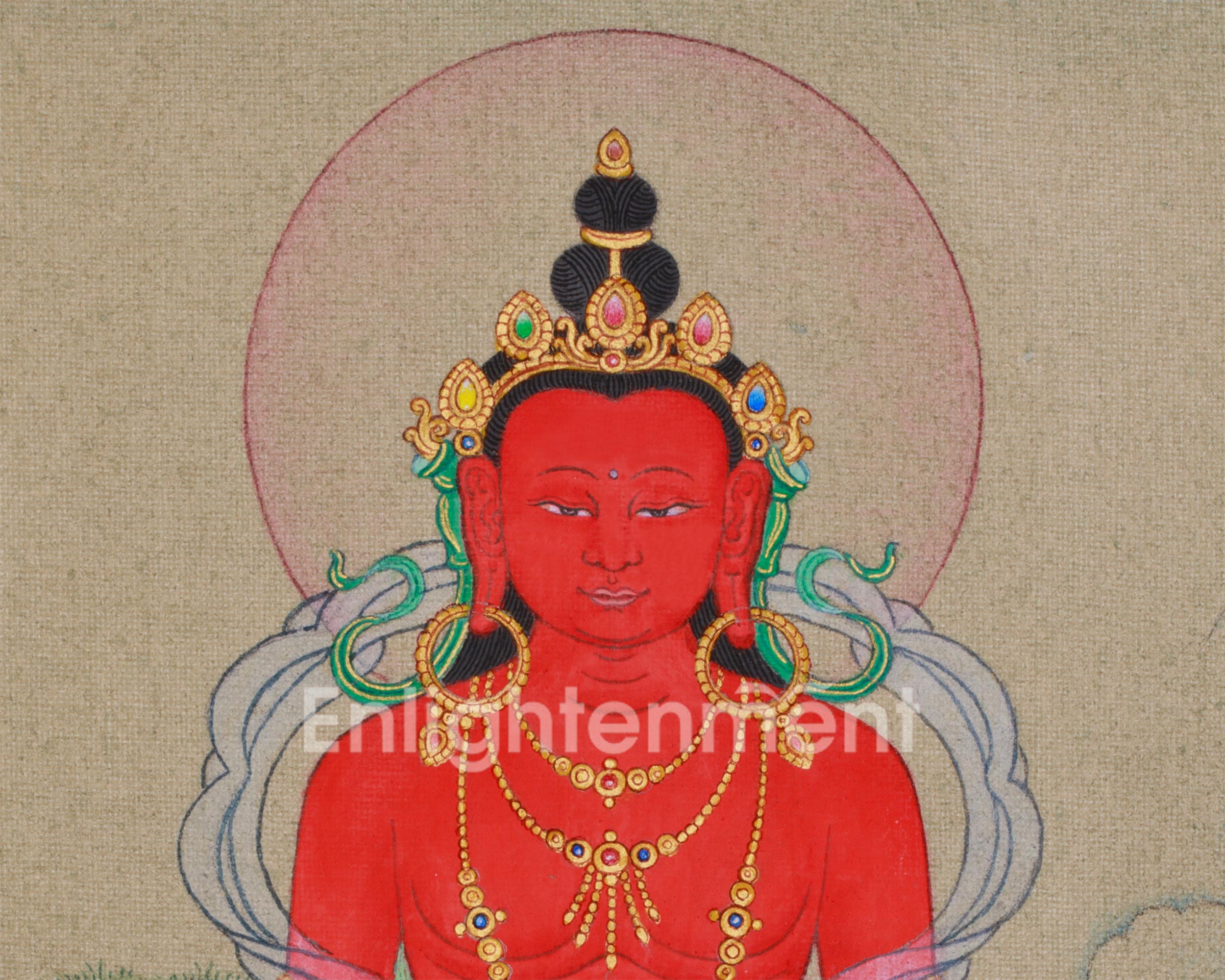 Buddha Amitayus Painting | Tibetan Art for Longevity and Wisdom