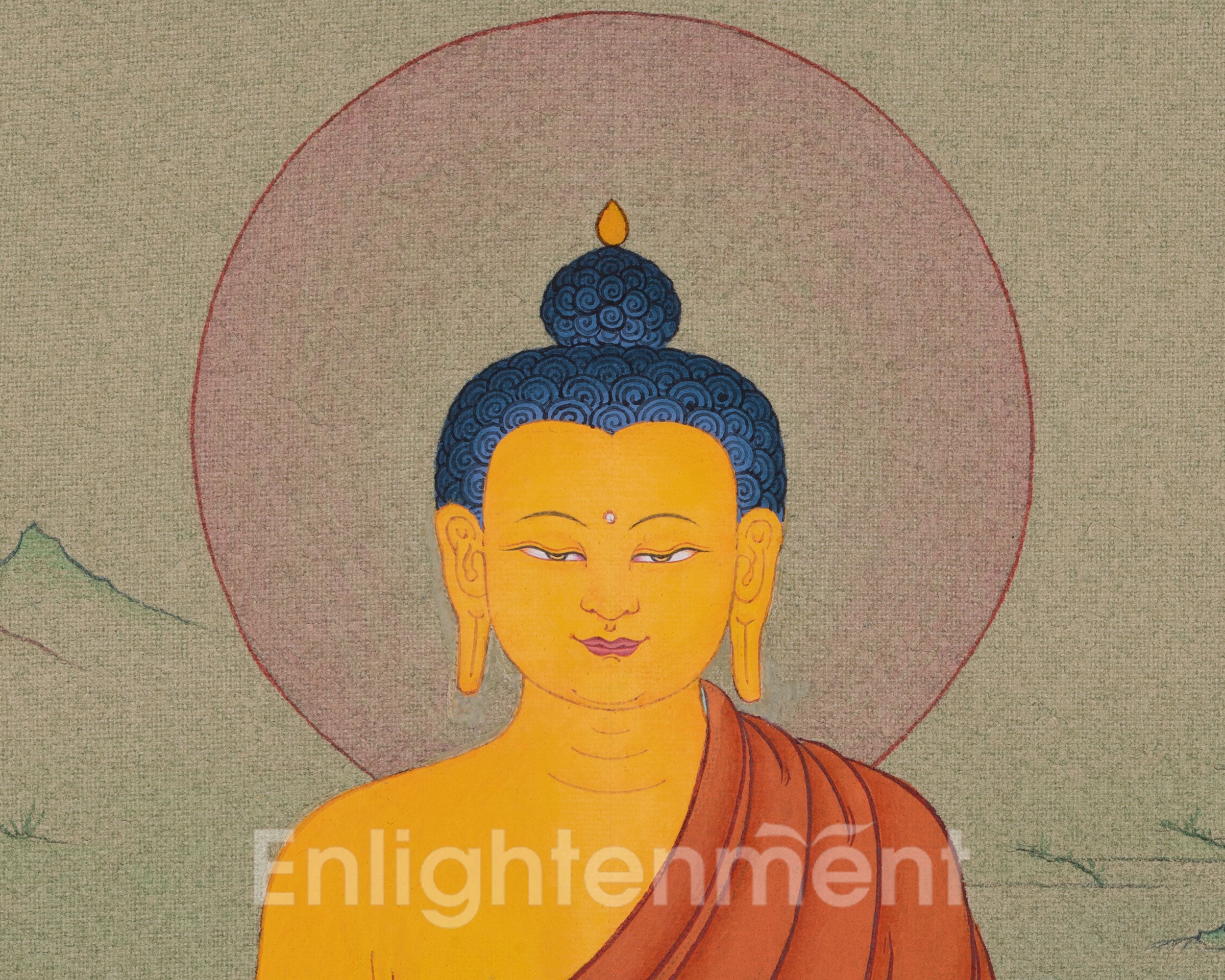Sacred Shakyamuni Buddha Thangka | Peace and Enlightenment