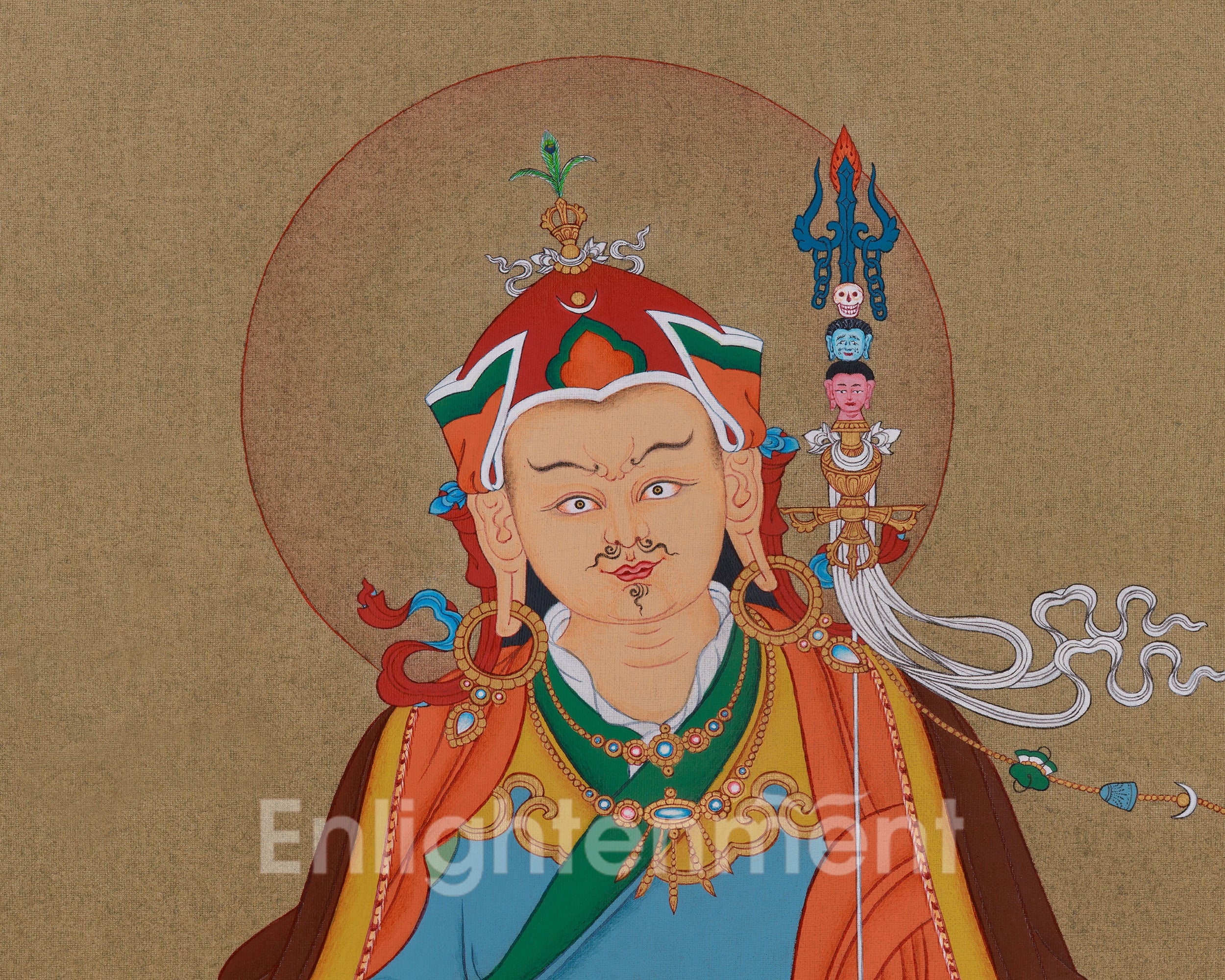 The Lotus Born Padmasambhava Thangka | Buddha of Wisdom and Compassion