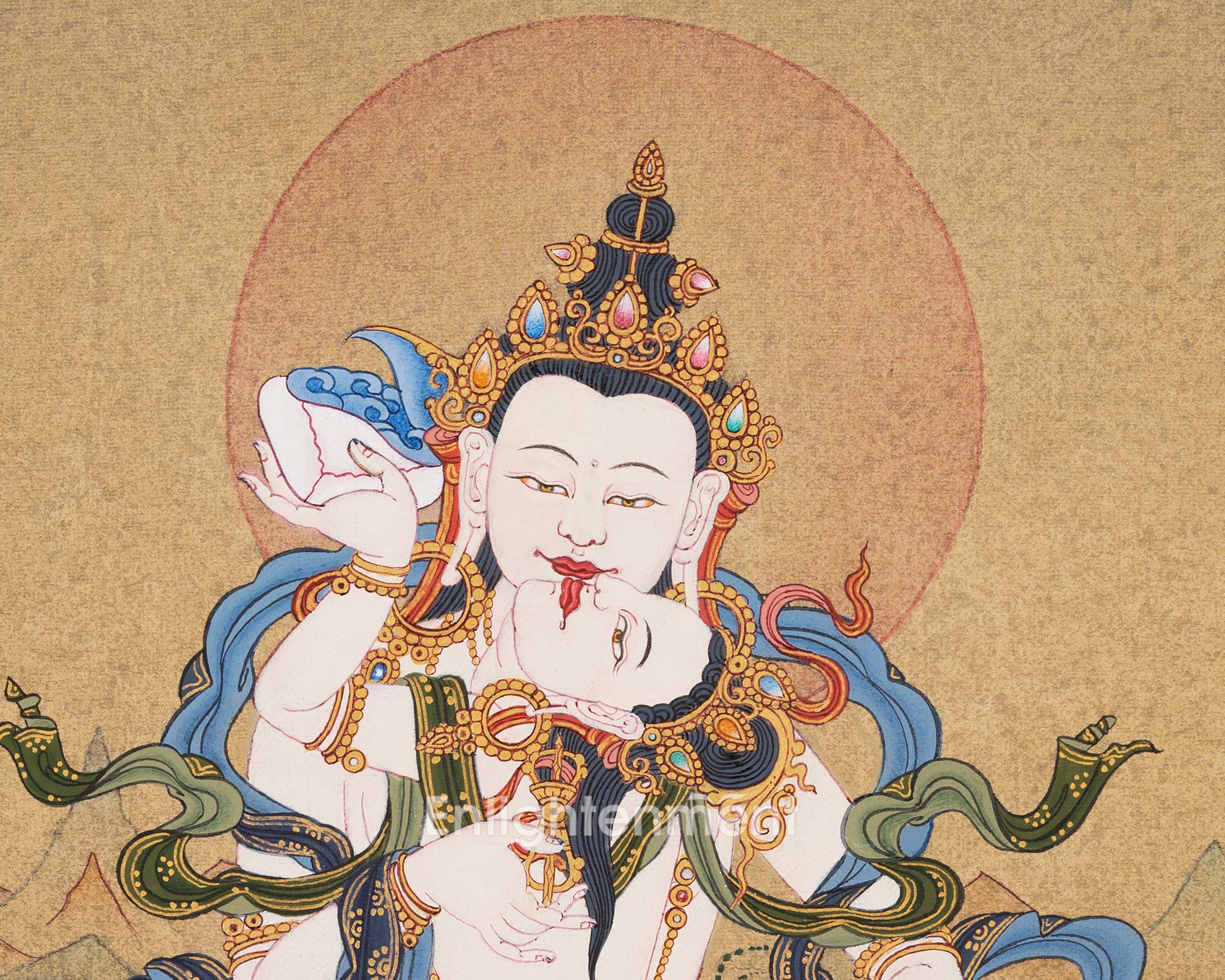 Yabyum Thangka of Vajrasattva