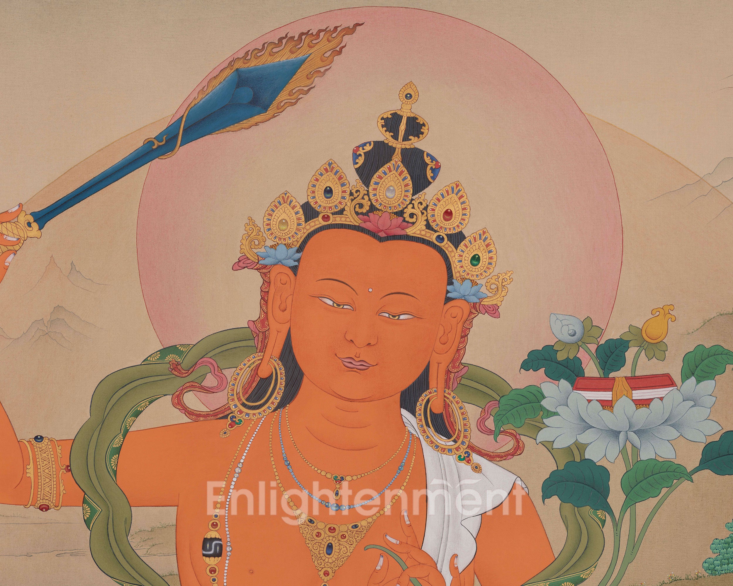 Tibetan Deity Manjushri Art | Representation of Enlightened Wisdom
