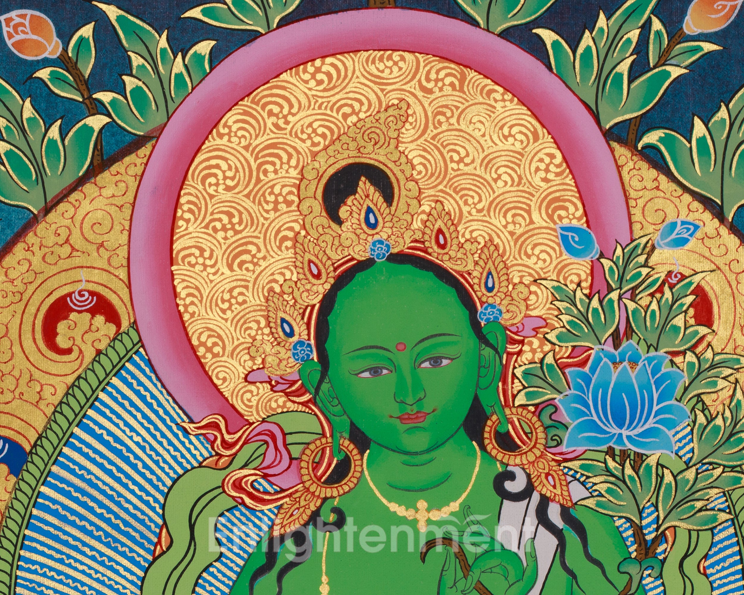 Tibetan Green Tara Art | Shyama Tara | Meditation Altar