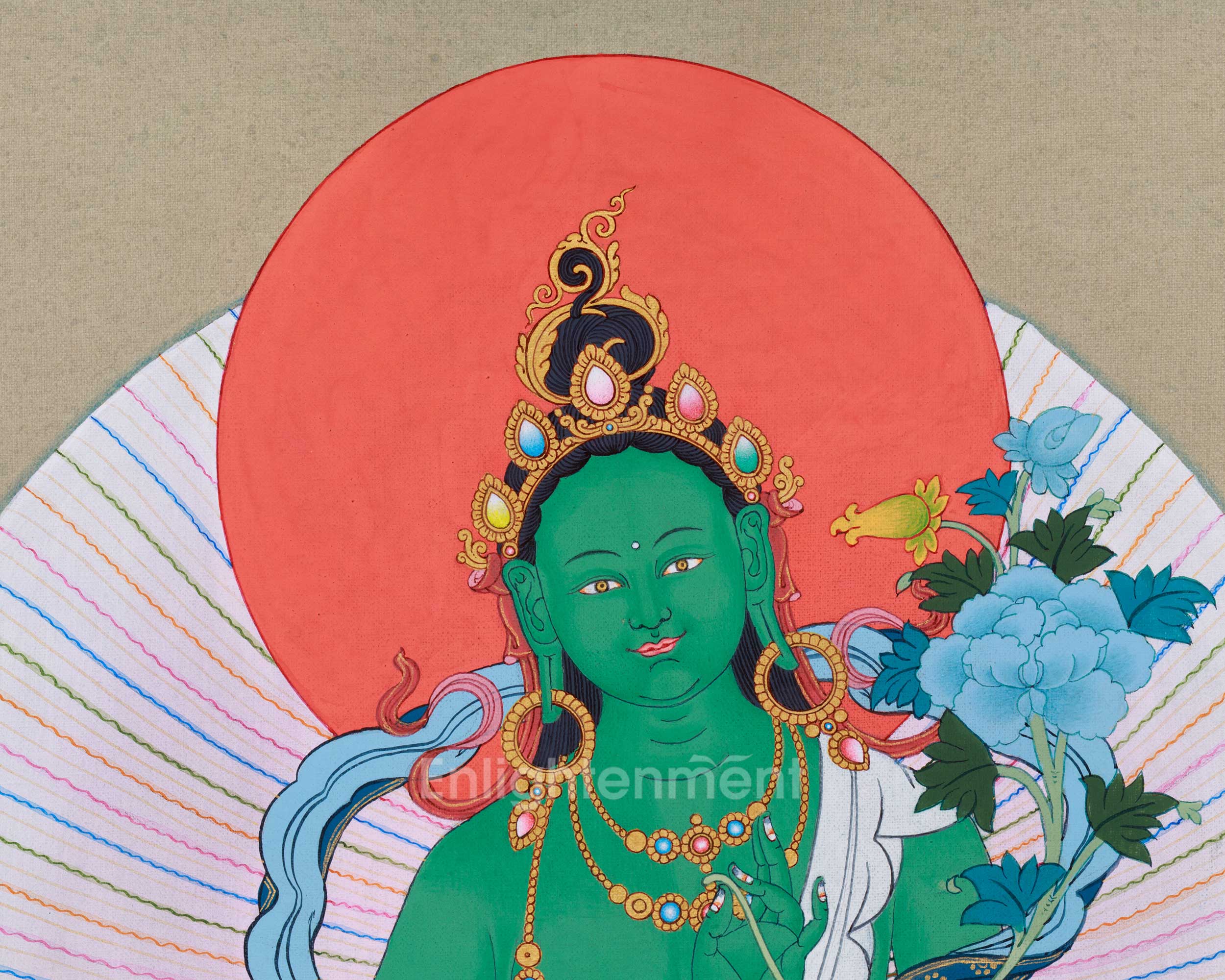 Karma Gadri Thangka of Green Tara