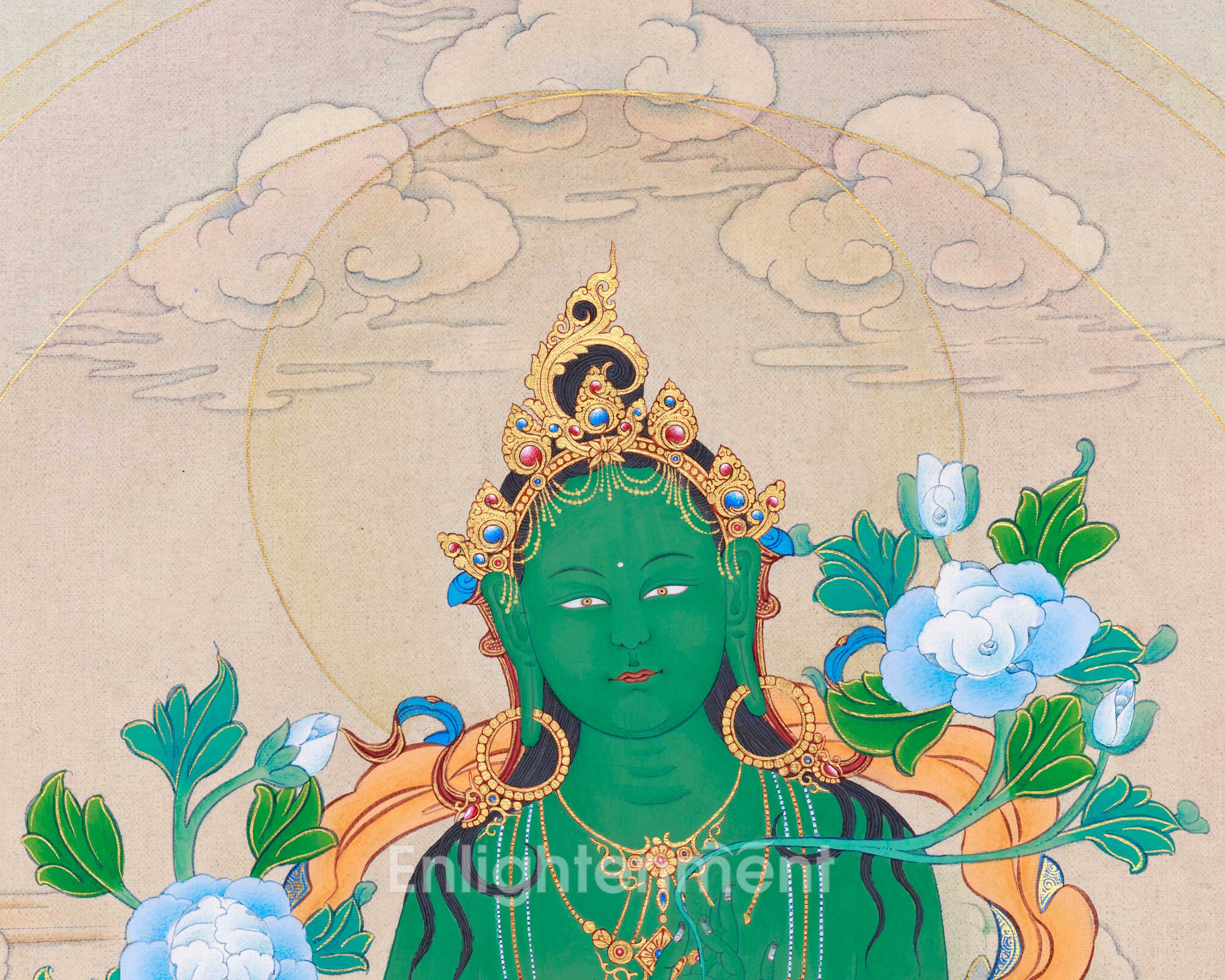 Mother Green Tara Thangka | The Compassionate Mother of Liberation | Traditional Artwork