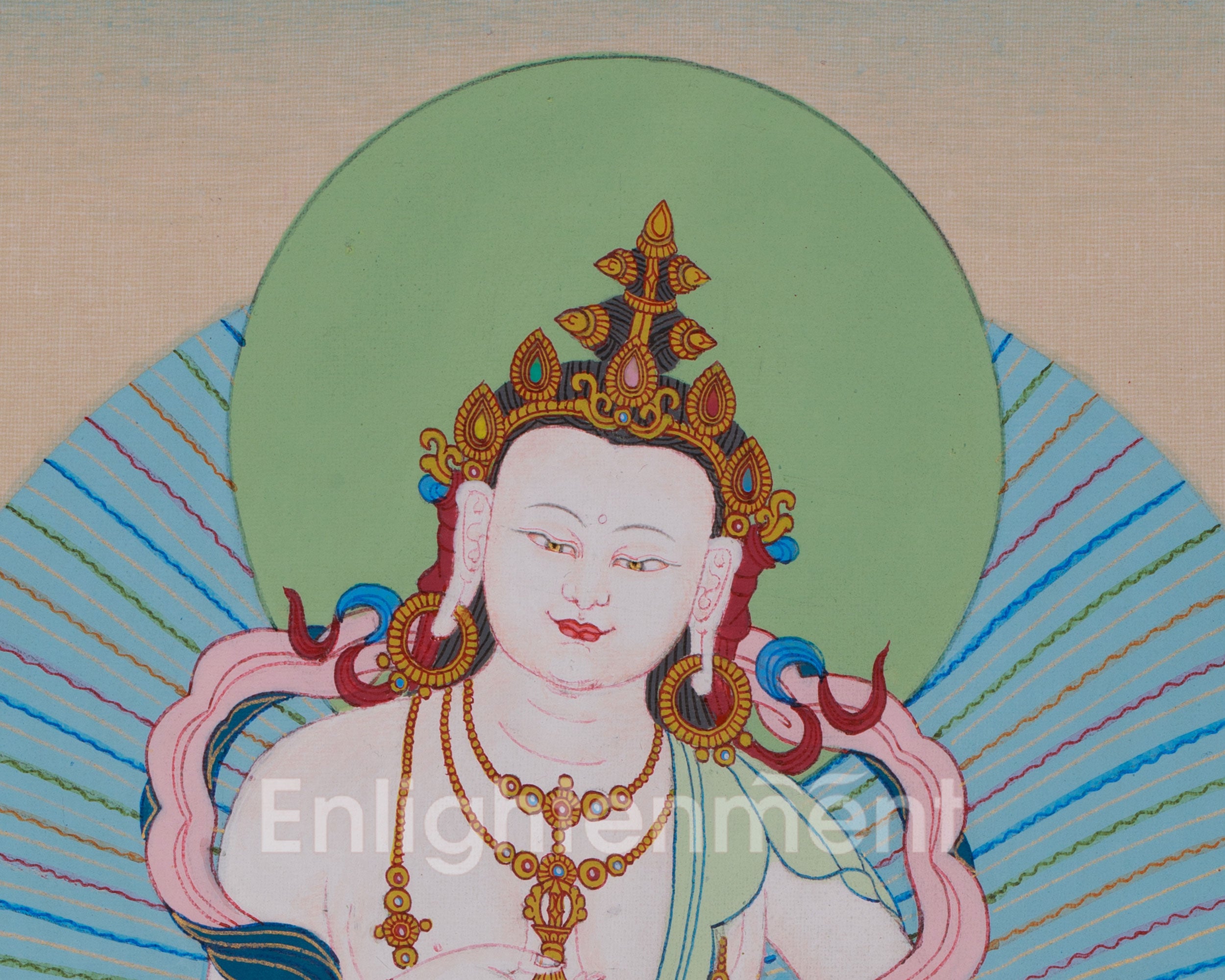 Tibetan Dorje Sempa Thangka | Vajrayana Deity for Cleansing Negative Karma | Brocade Mounted