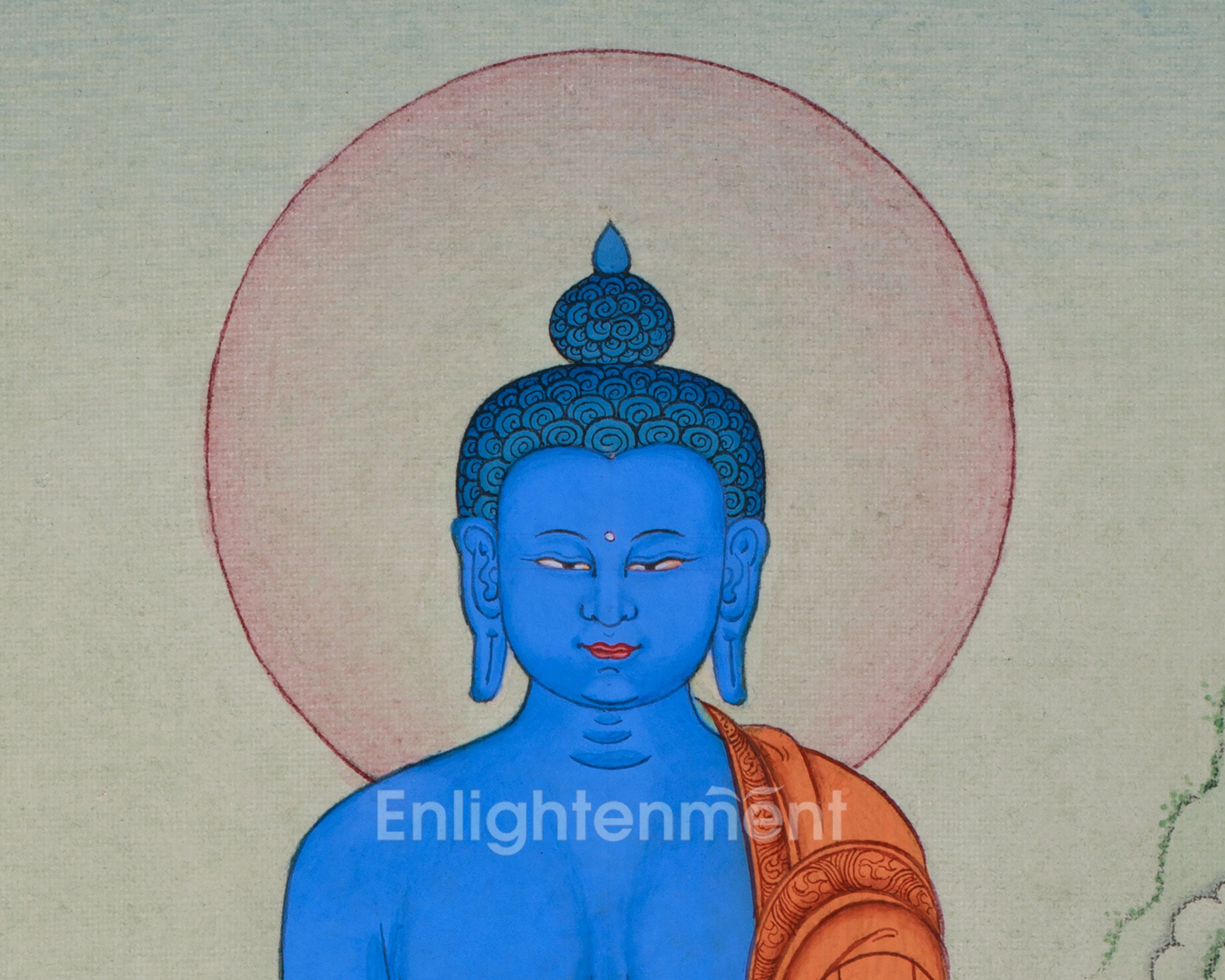 Healing Buddha Bhaisajyaguru | 24K Gold and Natural Stone Pigments