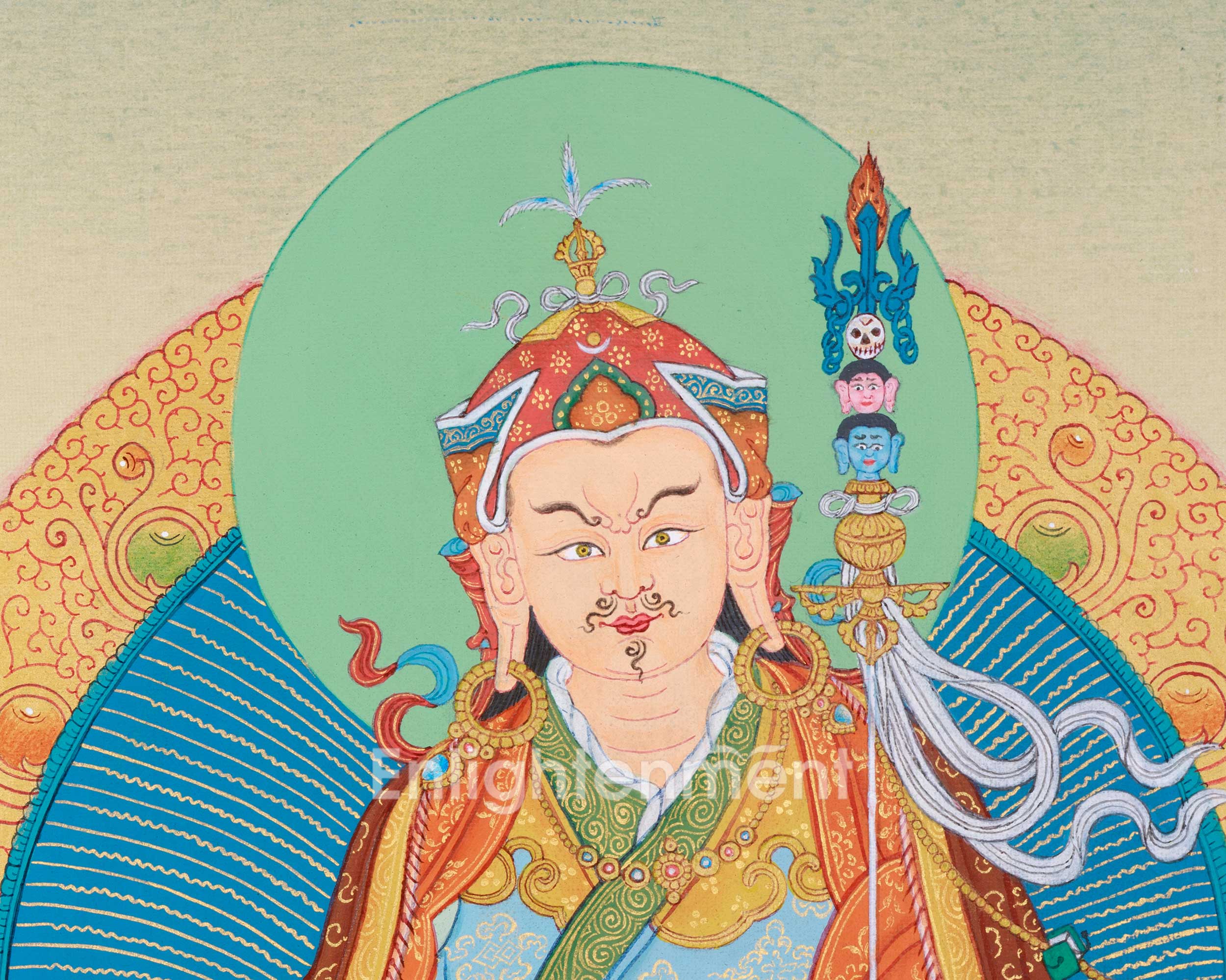 Guru Rinpoche Thangka: Free Brocade