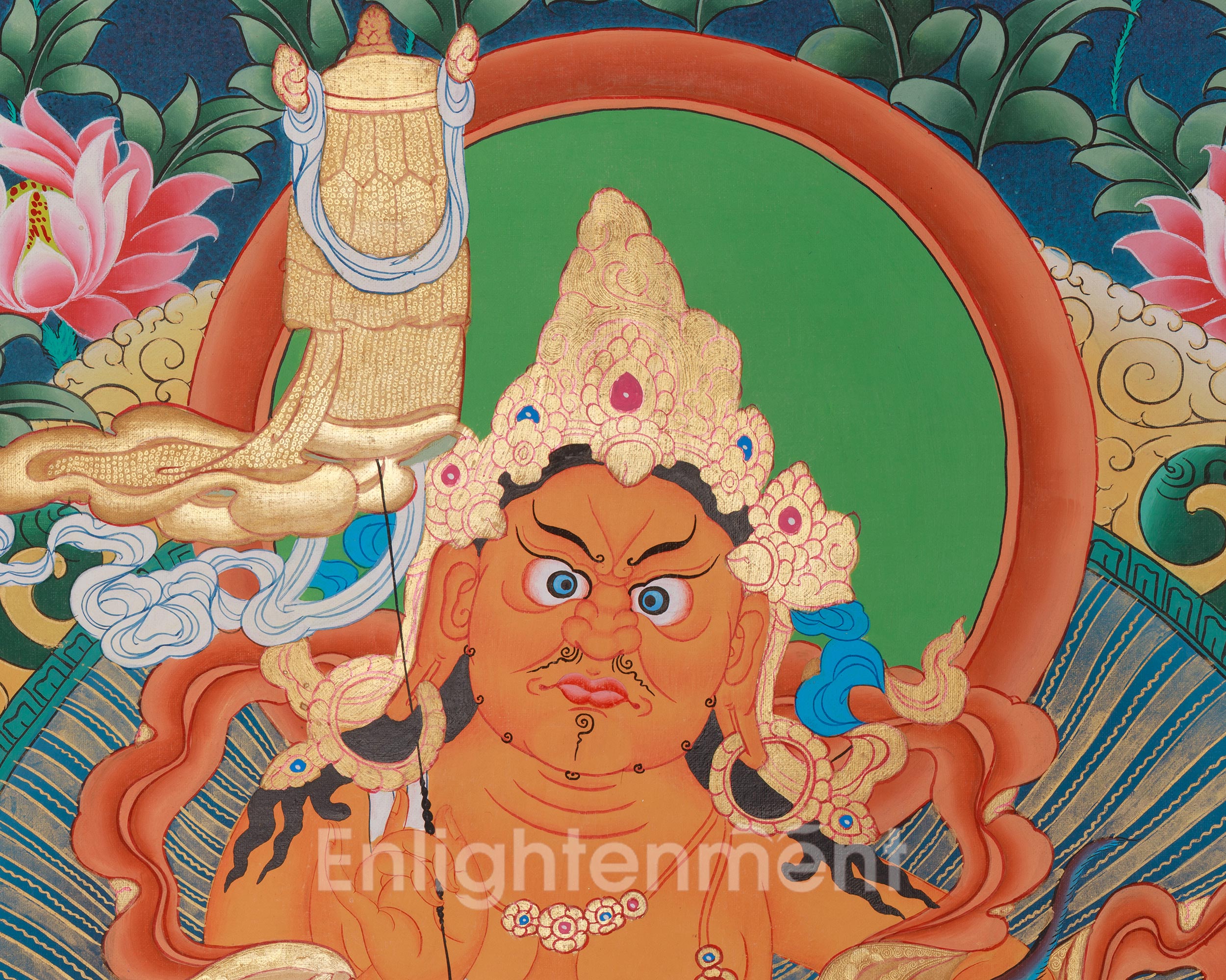 Traditional Thangka of Namtoshe | Deity of Wealth And Prosperity In Tibetan Buddhism