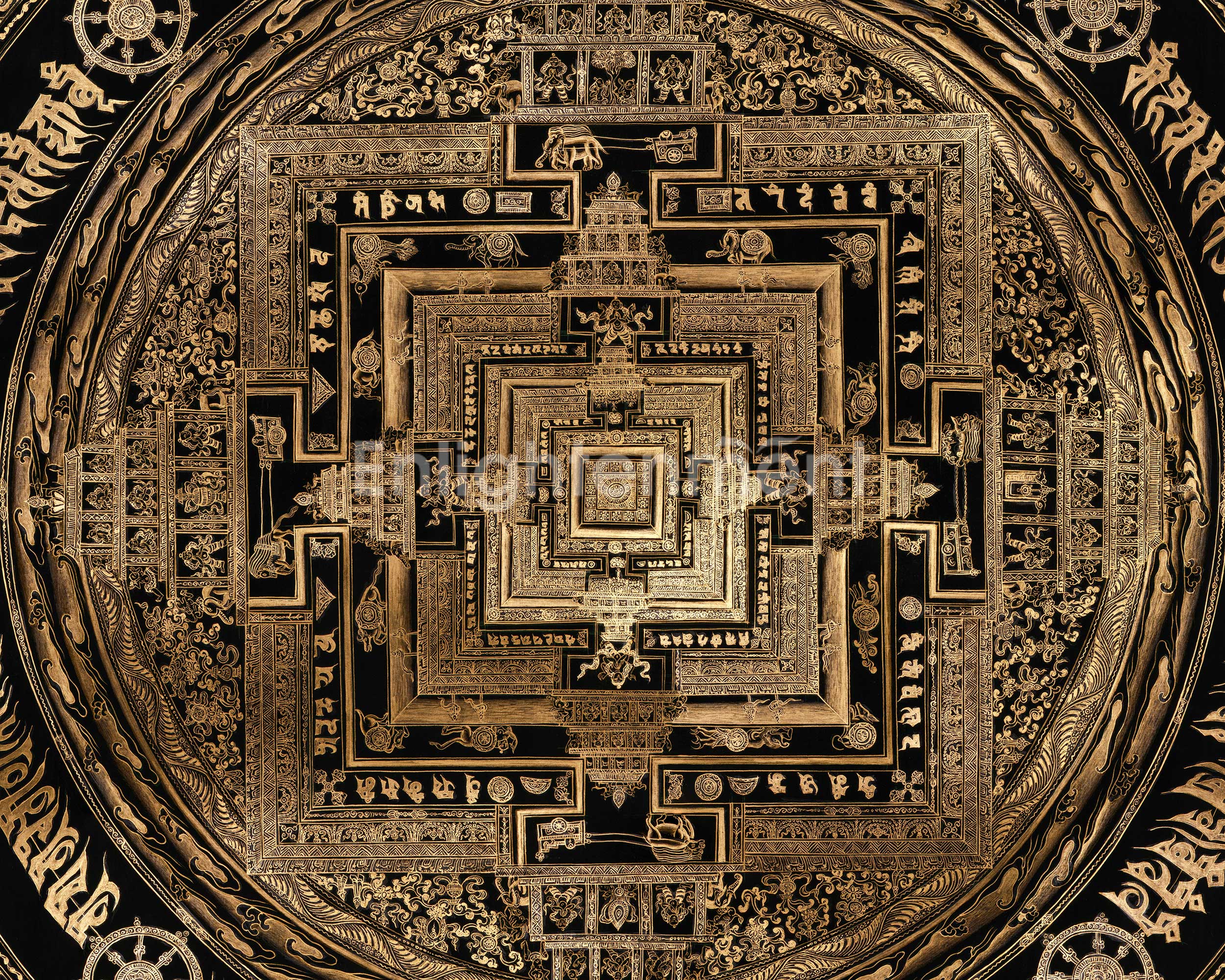 Exquisite Kalachakra Mandala, Wheel of Time | Symbolizing Cosmic Balance and Transformation