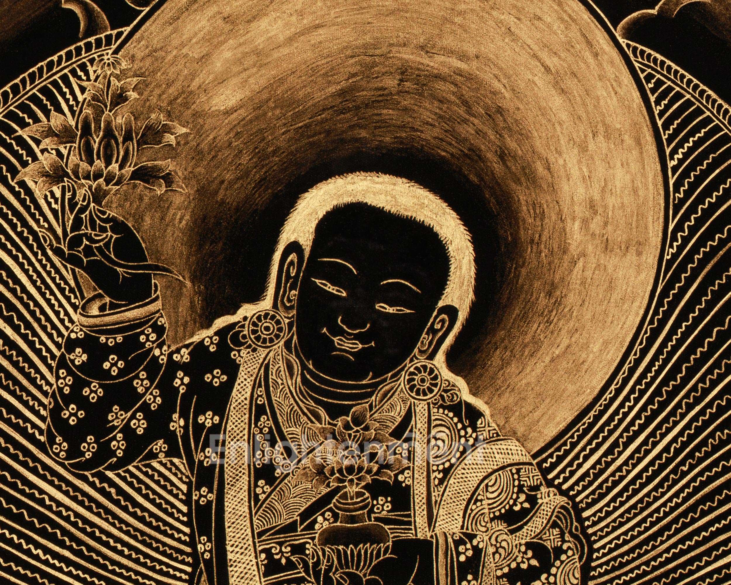 Traditional Thangka of Yuthok Yonten Gonpo | Master of Healing Wisdom