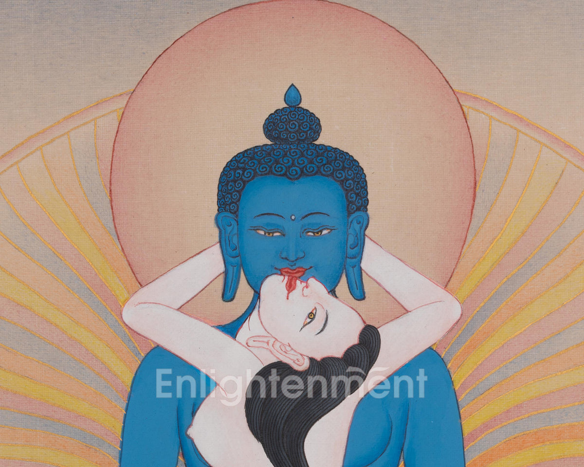 Samantabhadra Buddhist Thangka | Represents Primordial Wisdom and Reality