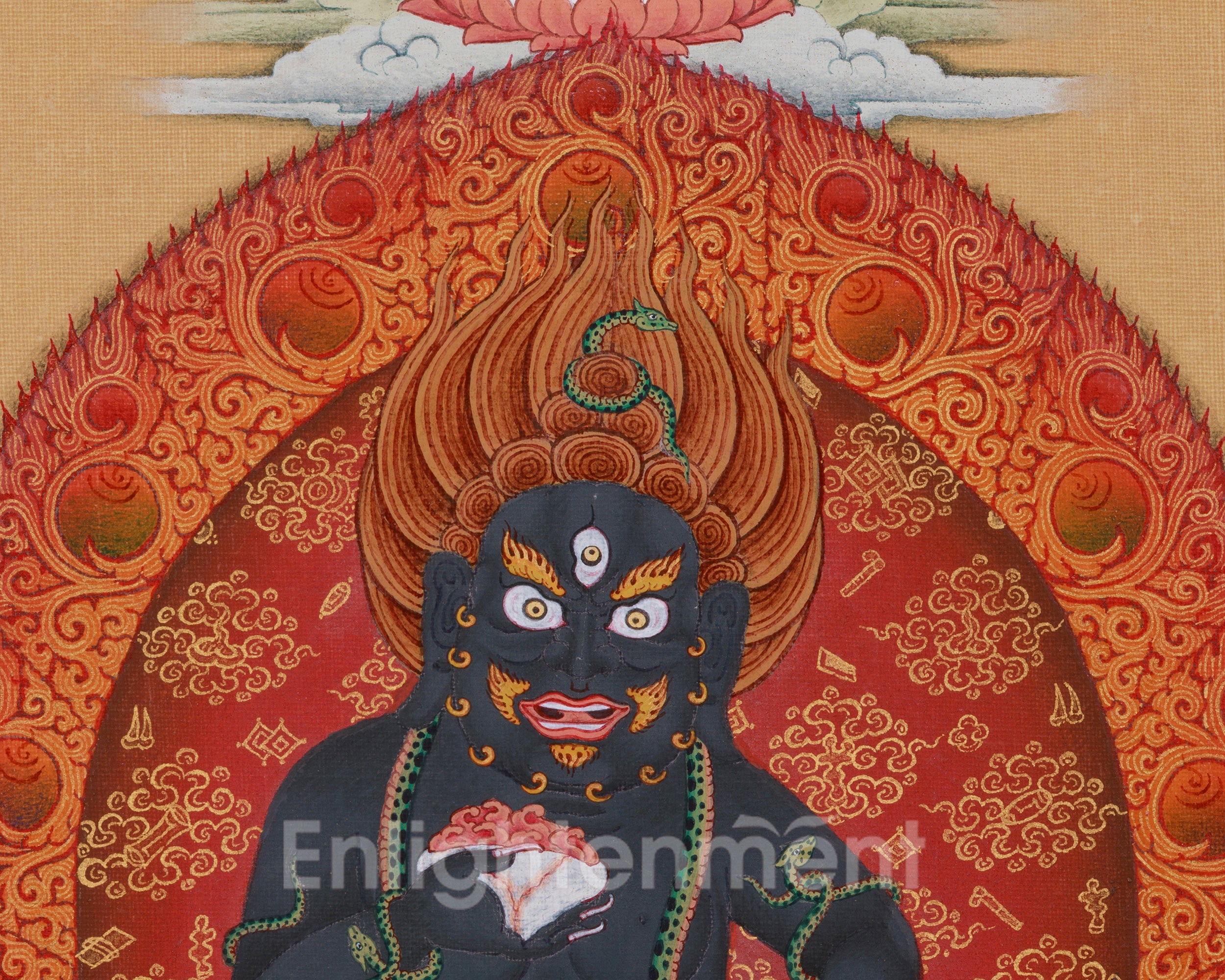 Sacred Standing Black Dzambhala | Wealth Deity for Spiritual and Material Abundance