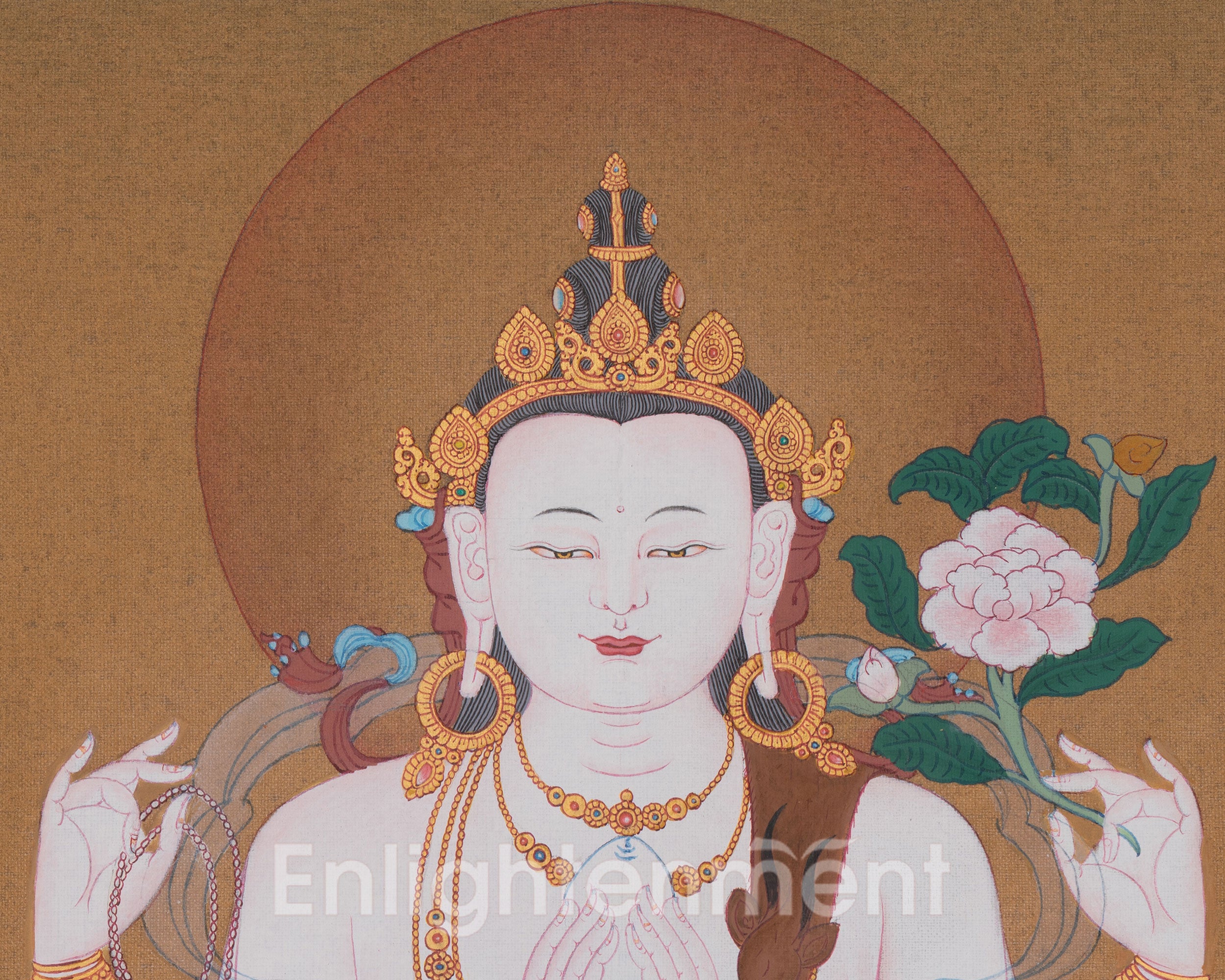 Chenrezig Compassion Buddha Art | Avalokiteshvara Thangka | Sacred Artwork