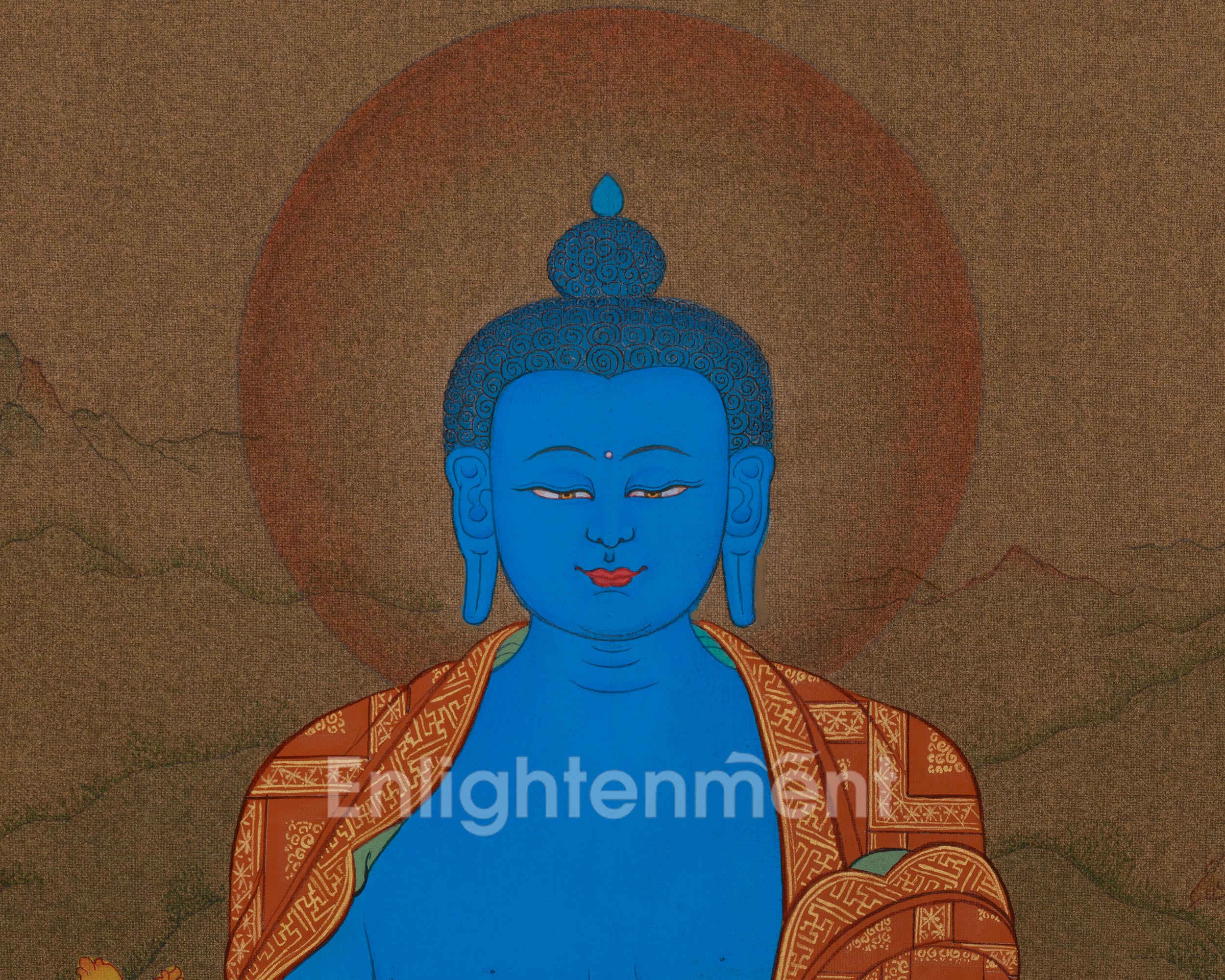 Medicine Buddha Sacred Art | A Masterpiece of Divine Healing and Spiritual Protection