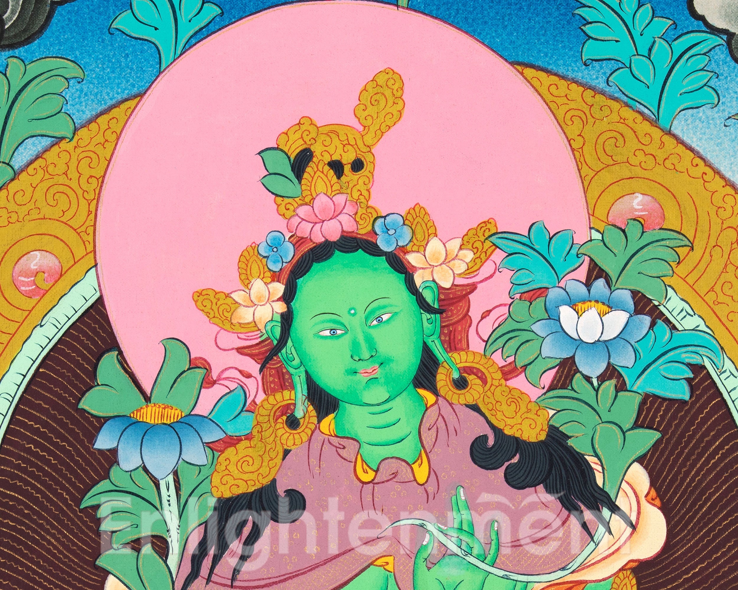 Traditional Tara Artwork | Sacred Green Tara Thangka