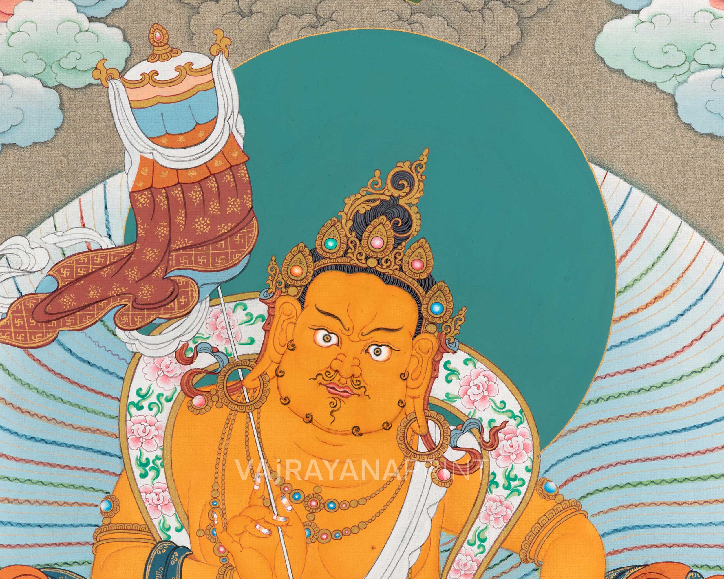 5 Jambhala Thangka Print | Buddhist Wealth Deity, Dzambhala | Prosperity and Success