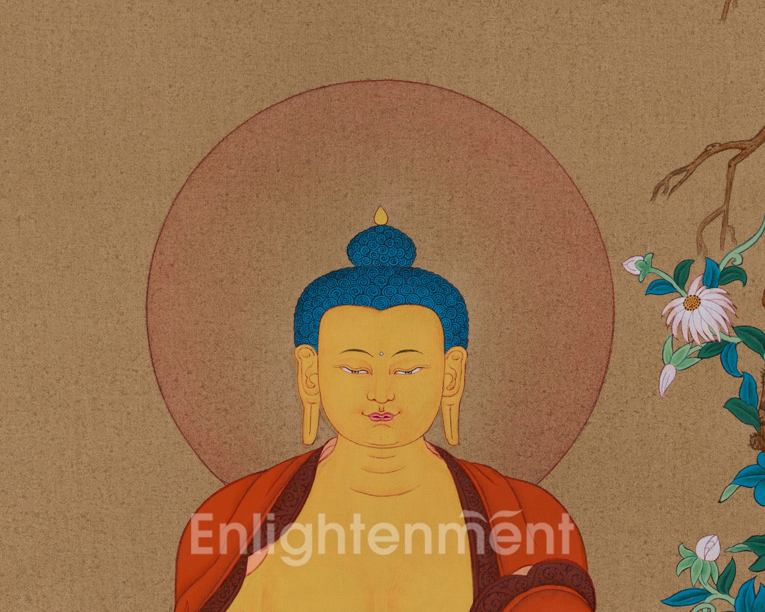 Enlighten Buddha Shakyamuni Thangka | Enlightenment & the Path to Nirvana