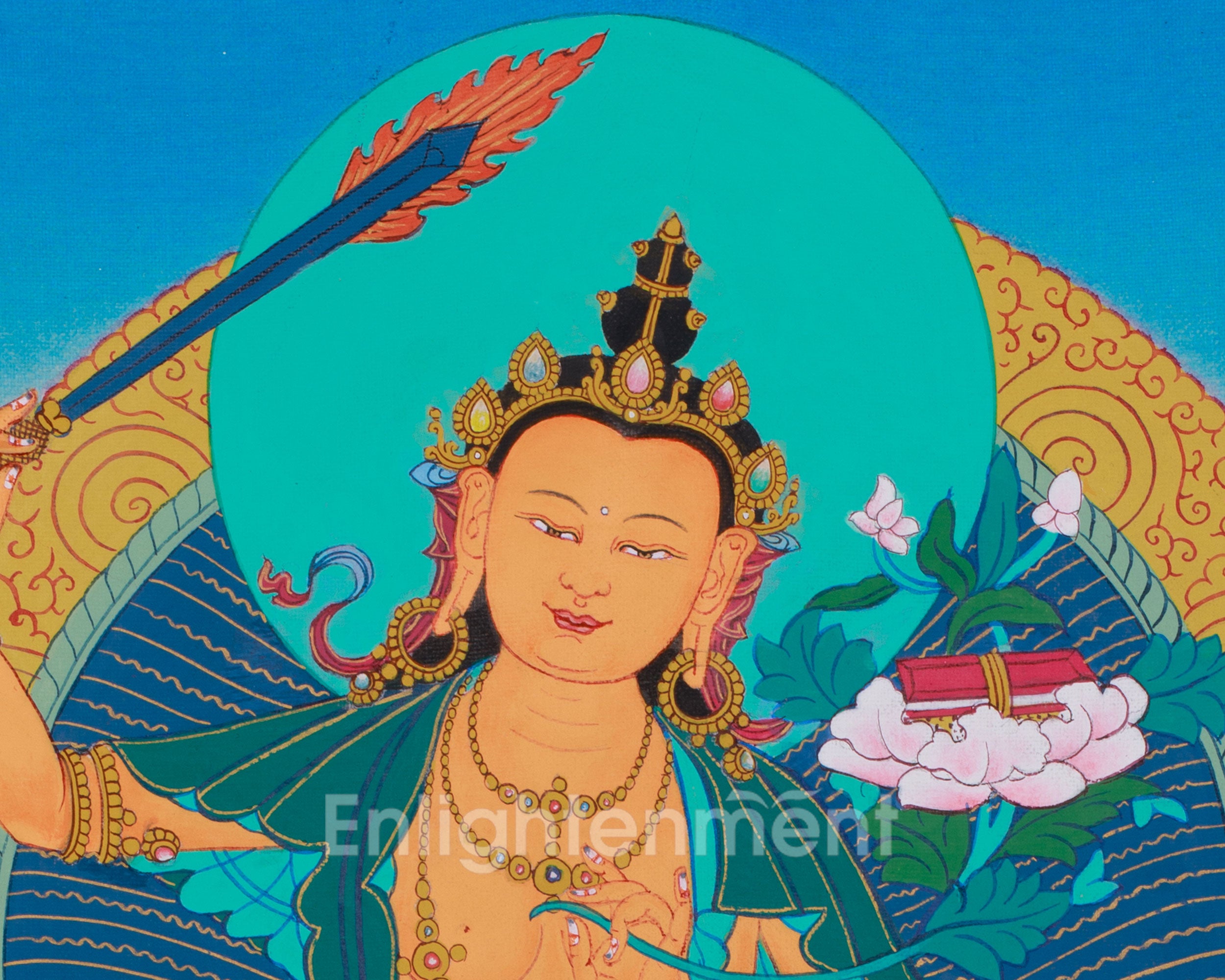 Manjushri Wisdom Artwork | Bodhisattva of Clarity, Insight, and Enlightenment