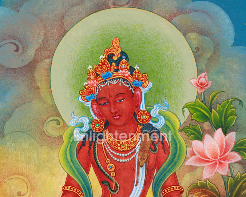 Compassionate Avalokiteshvara Thangka | Hand Painted Chenresig Thangka | Radiant Bodhisattva